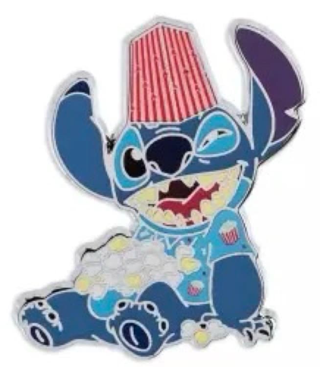 Stitch with Popcorn Bucket Hat - Stitch Attacks Snacks Mystery Pin front