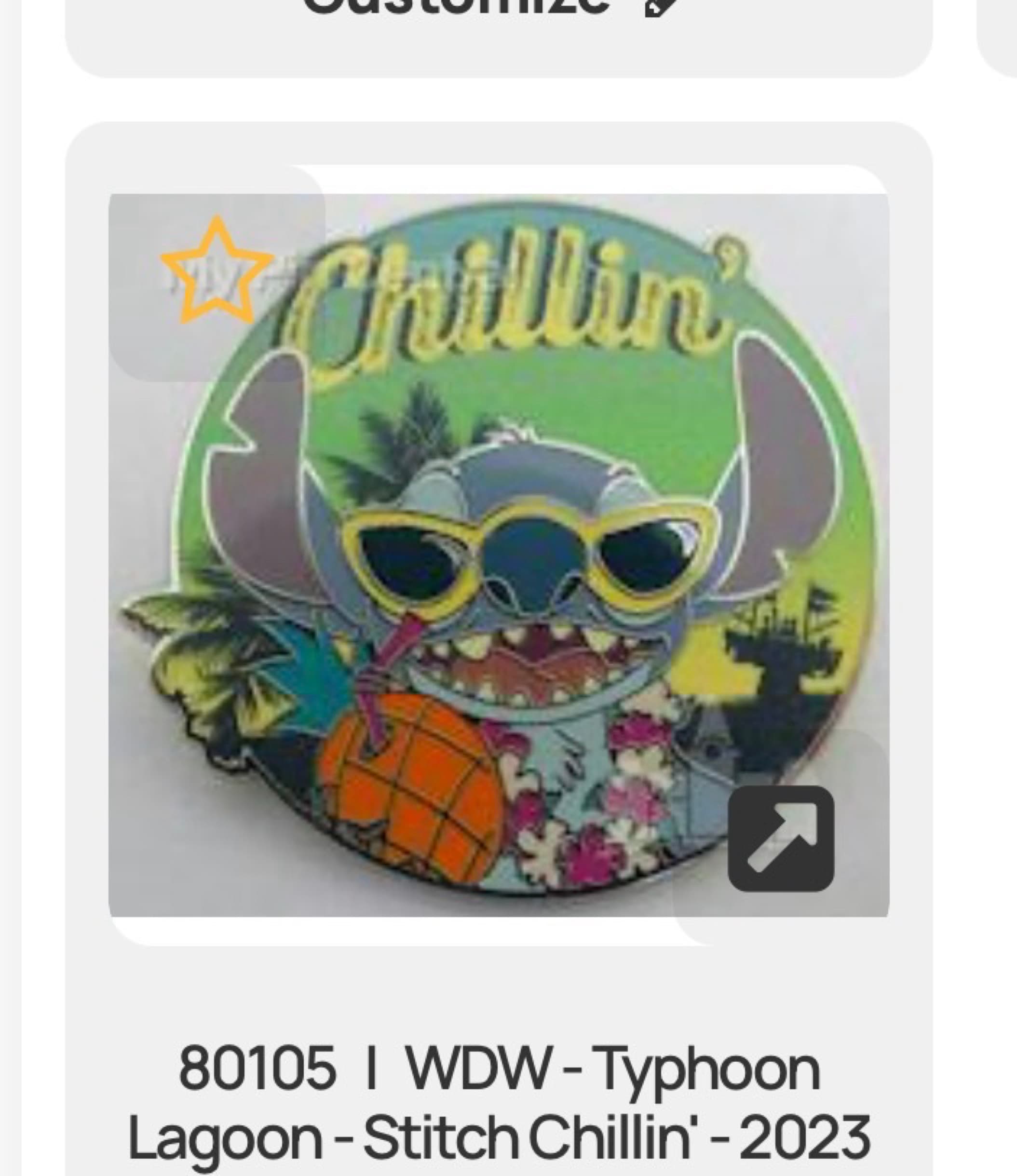 Stitch Chillin’ Pin