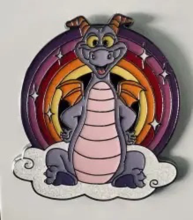 Figment Sitting on Cloud with Rainbow - EPCOT