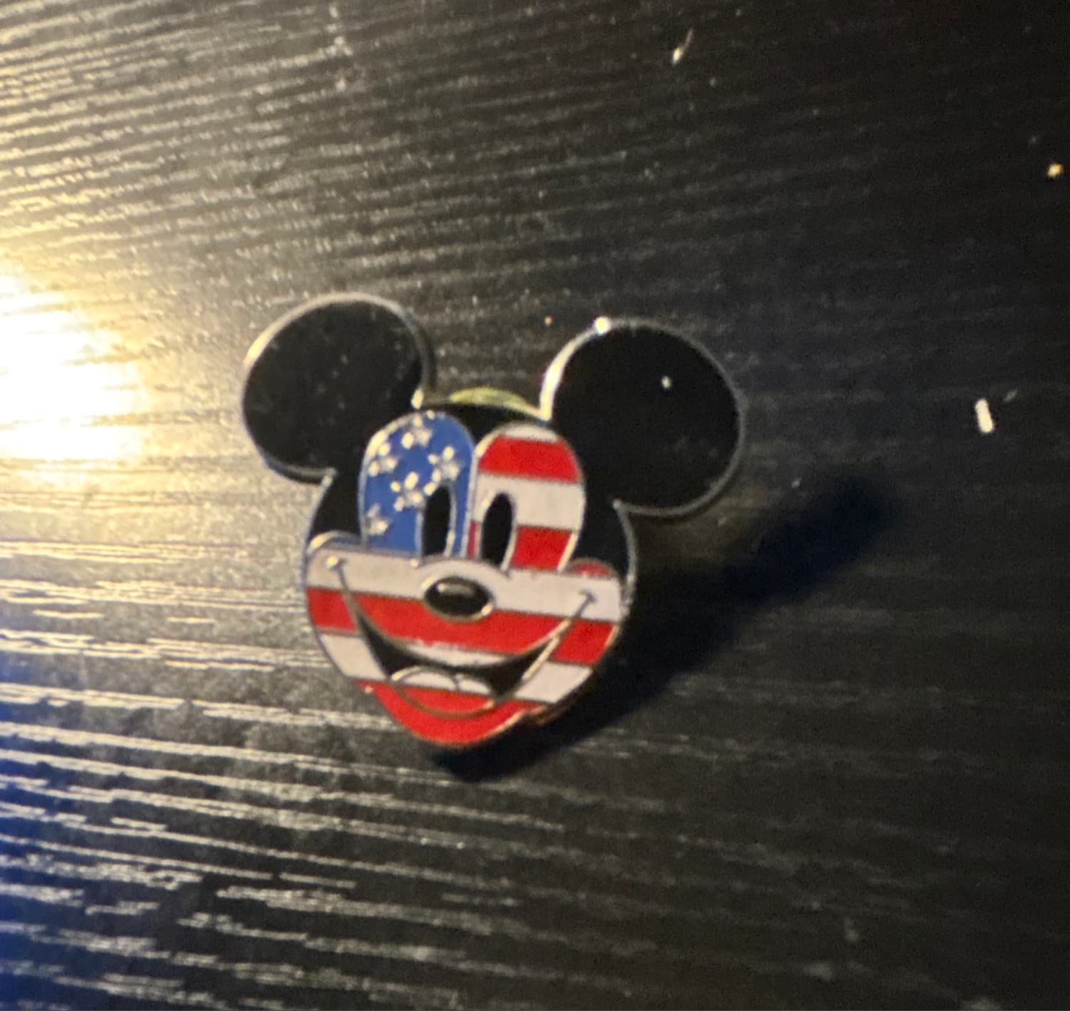 Mickey Mouse American Flag Face Pin