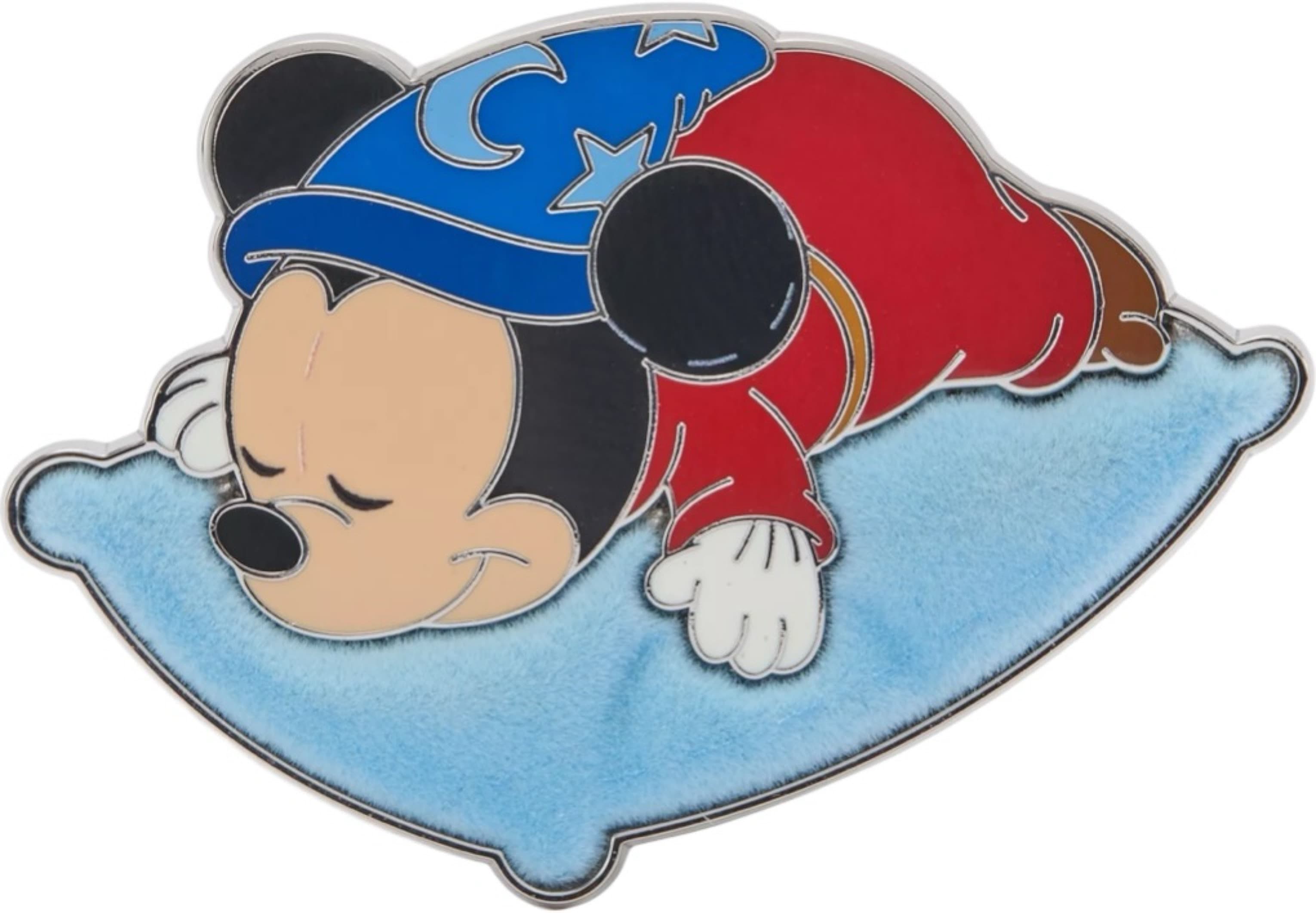 Sorcerer Mickey Sleeping on Flocked Pillow front