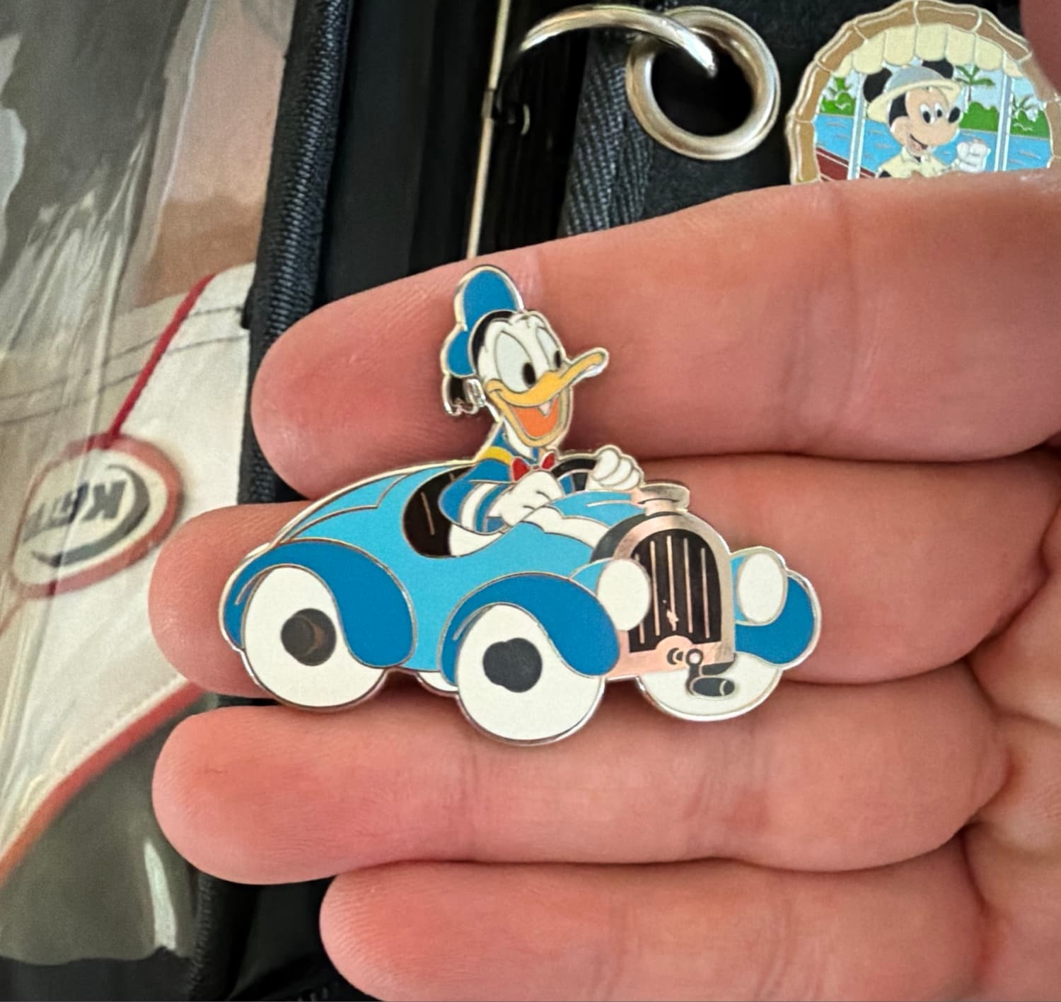 Donald Duck Driving a Car Pin