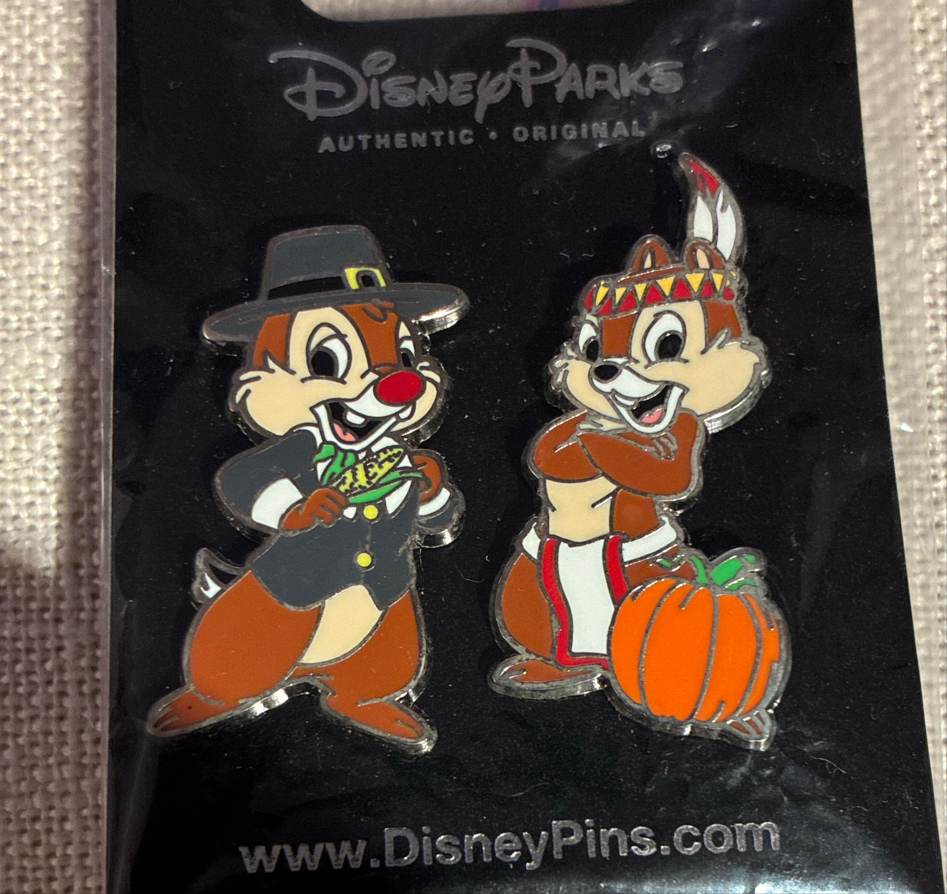 Chip & Dale Thanksgiving Pin Set