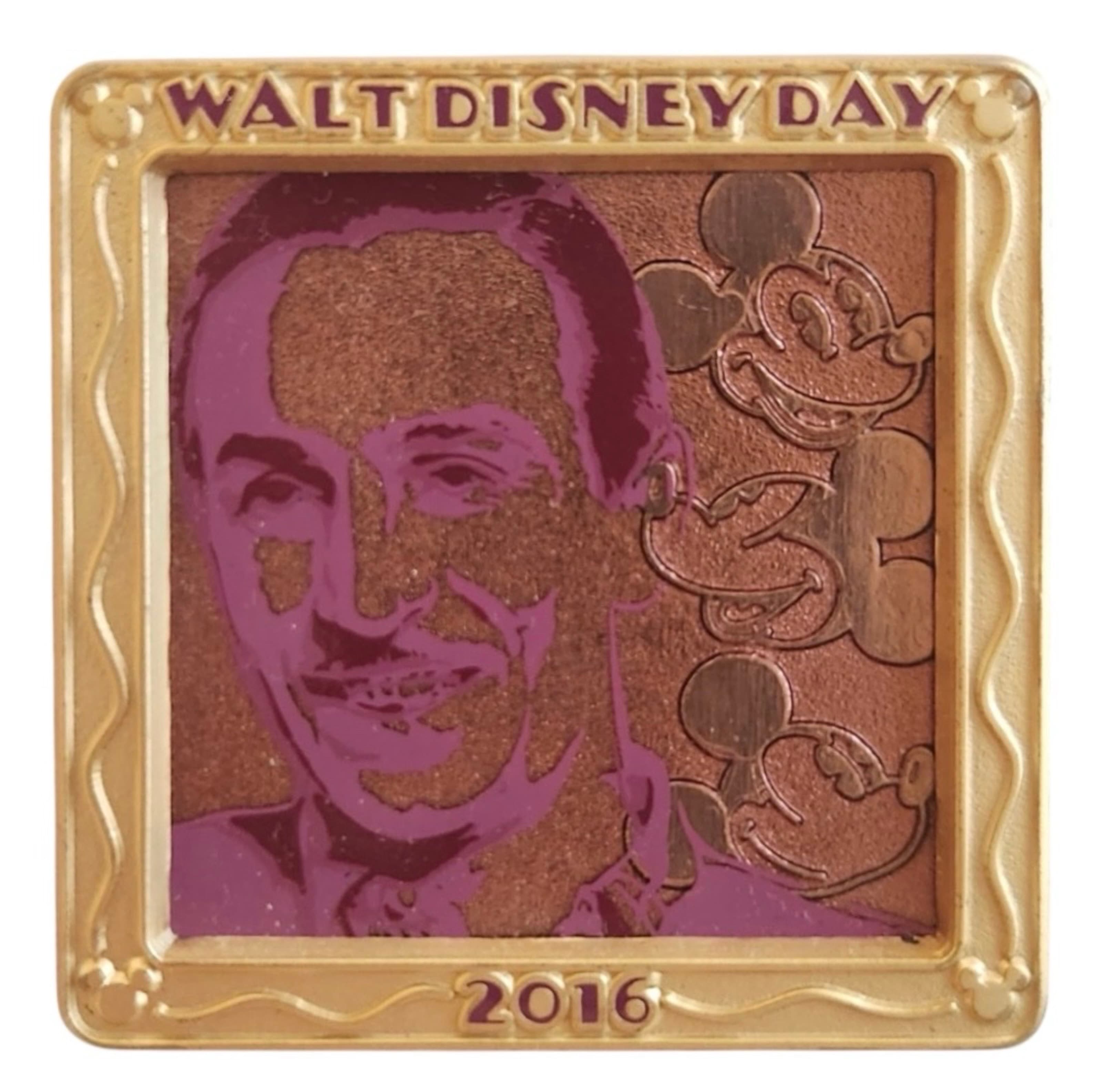 Walt Disney Day 2016 - Walt Disney Gold Frame Portrait with Mickey Mouse Heads