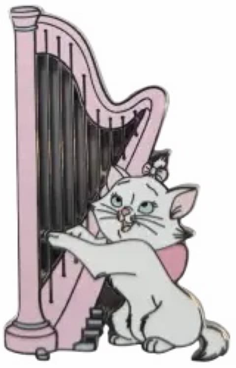 Marie Playing Harp - The Aristocats