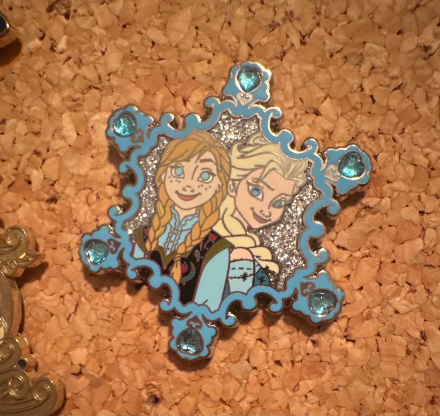 Anna & Elsa Jeweled Snowflake Pin