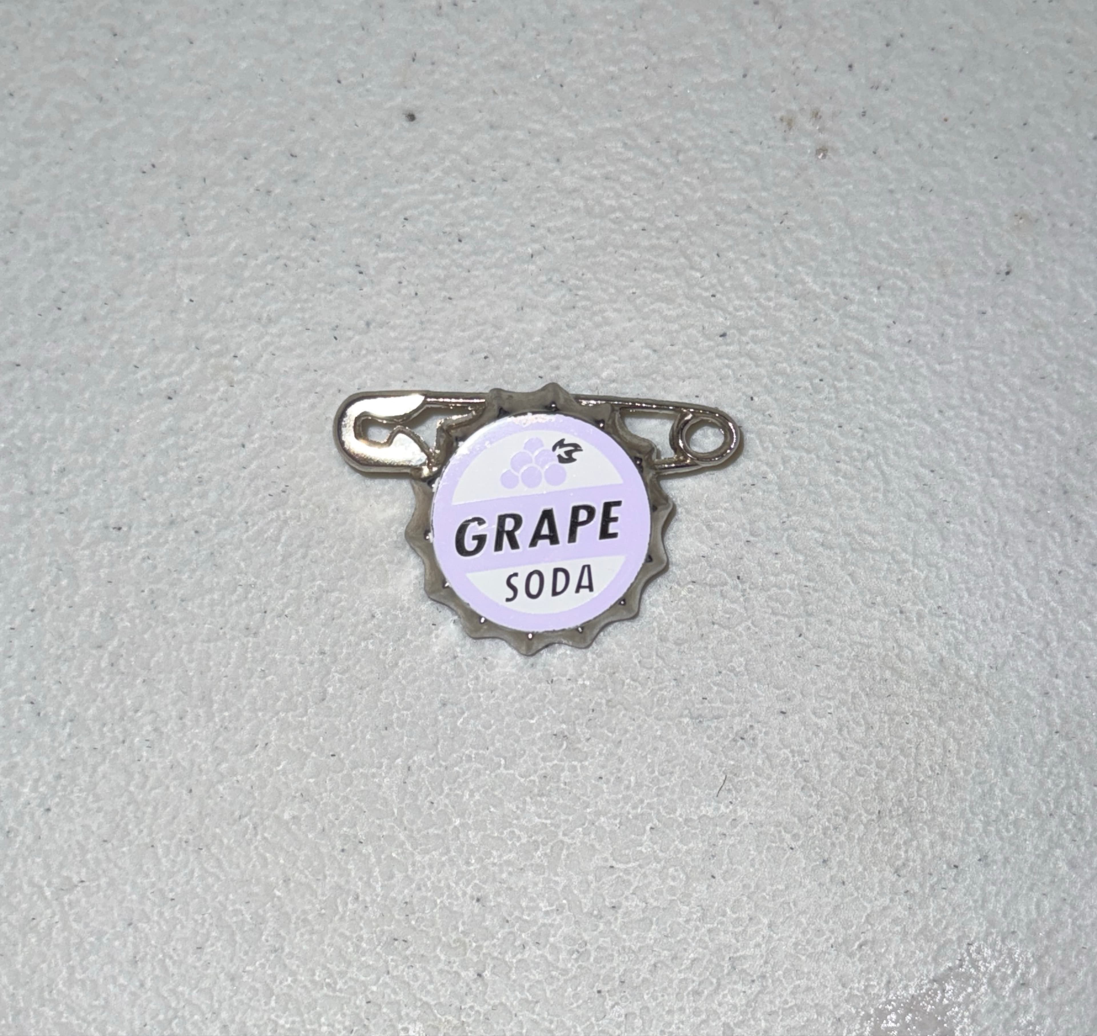 Ellie Badge Grape Soda Bottle Cap - Up
