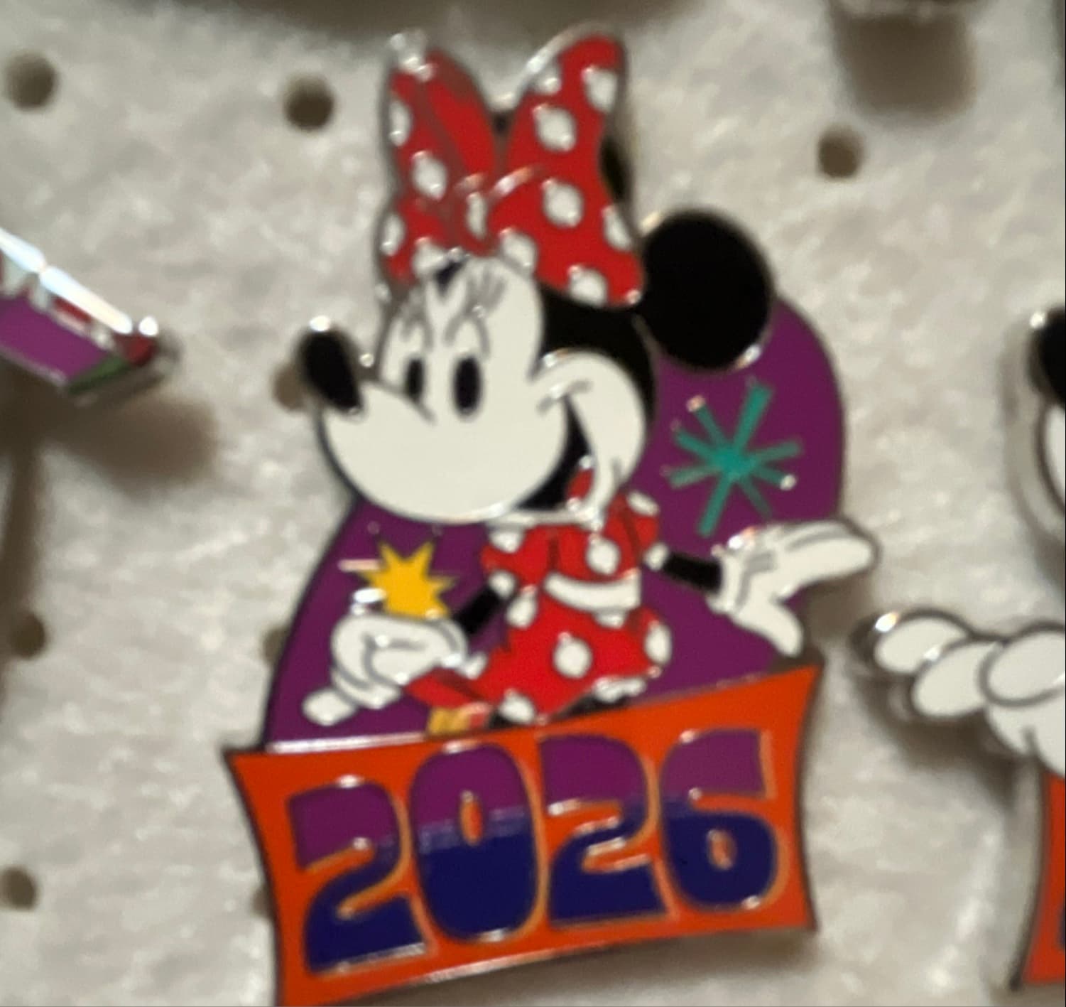 Minnie Mouse 2026 Dated Year Pin front