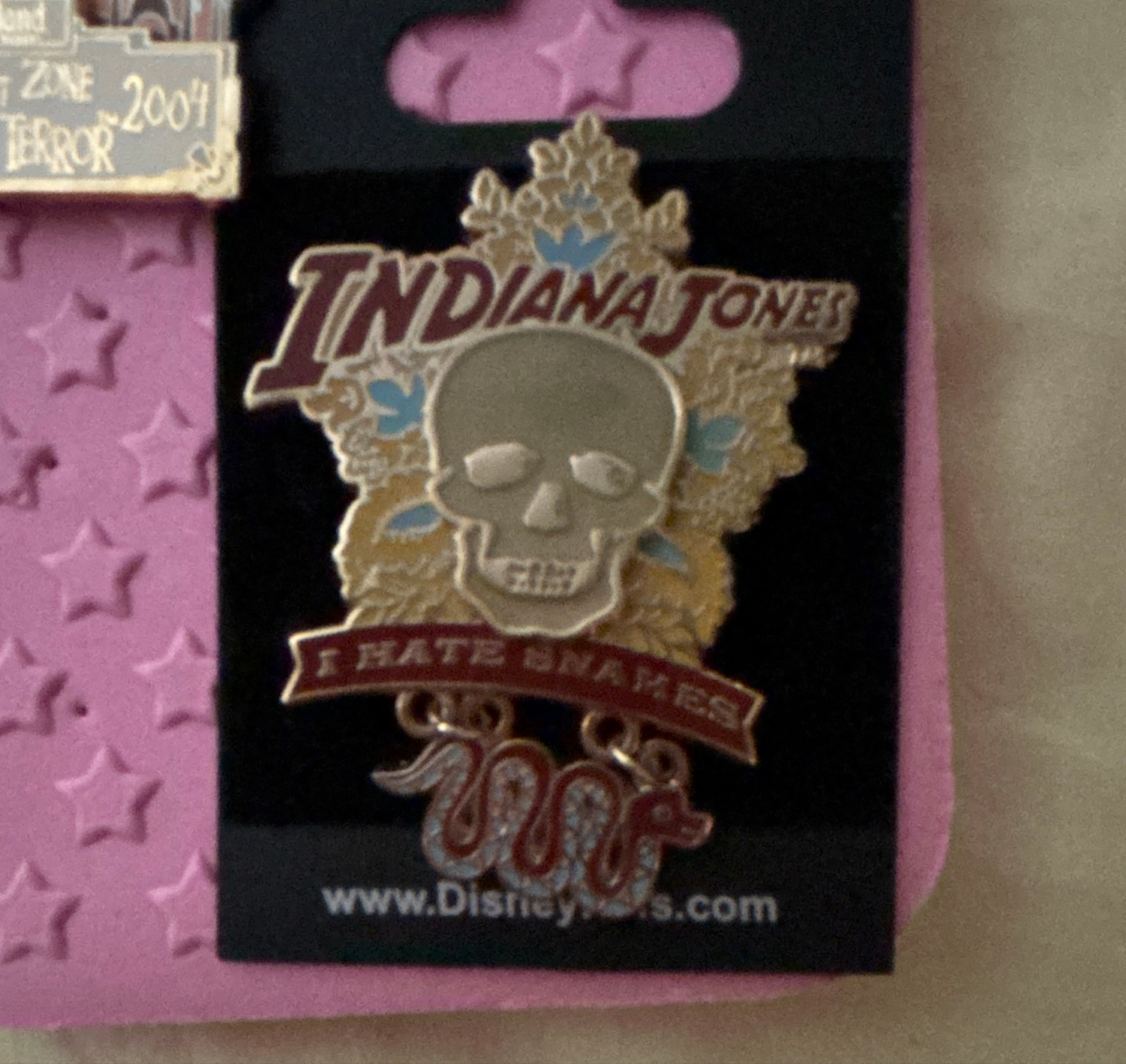 Indiana Jones - I Hate Snakes Dangle with Skull