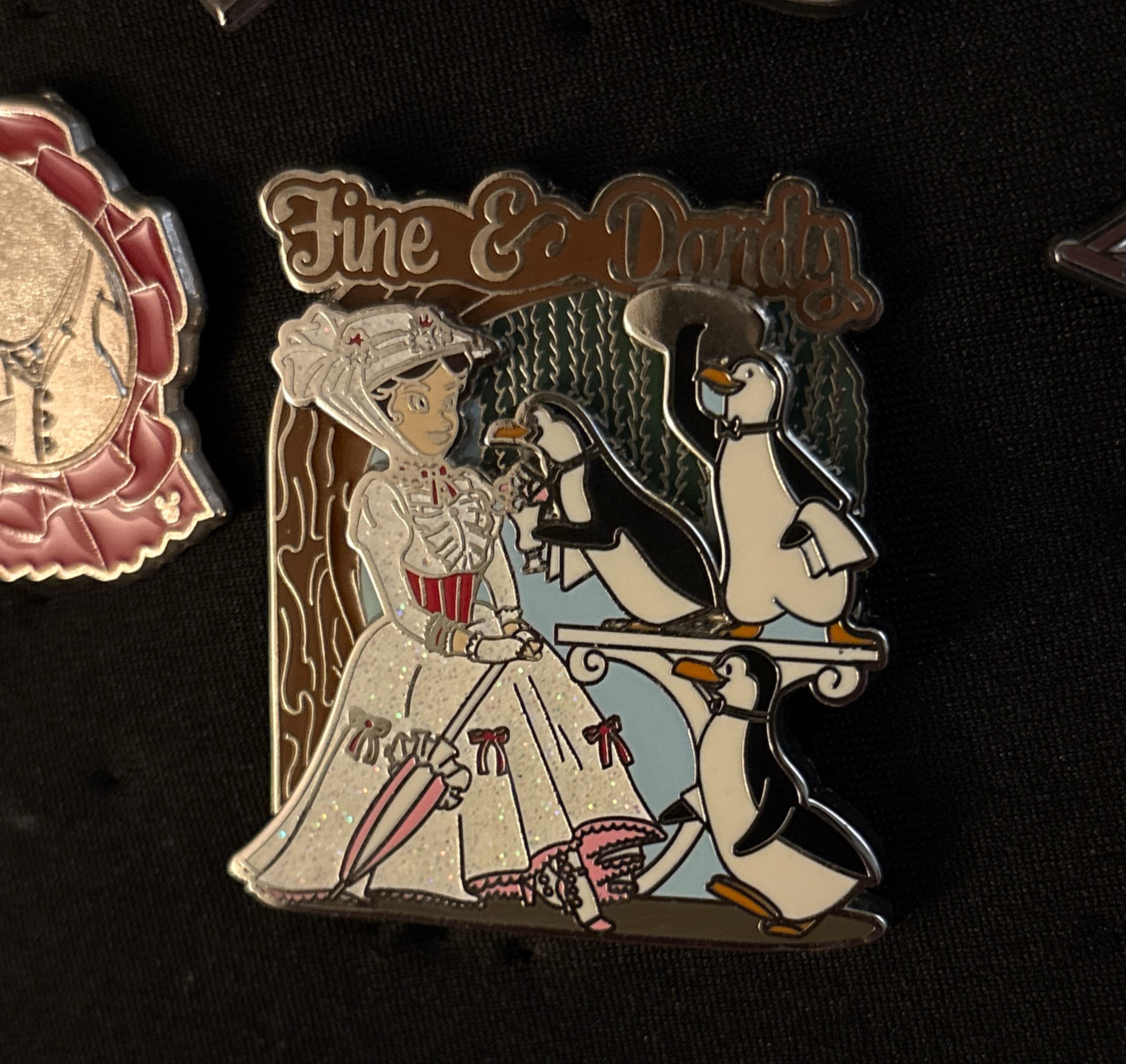 Mary Poppins Fine and Dandy with Penguin Waiters Pin-on-Pin Mary Poppins fine and dandy