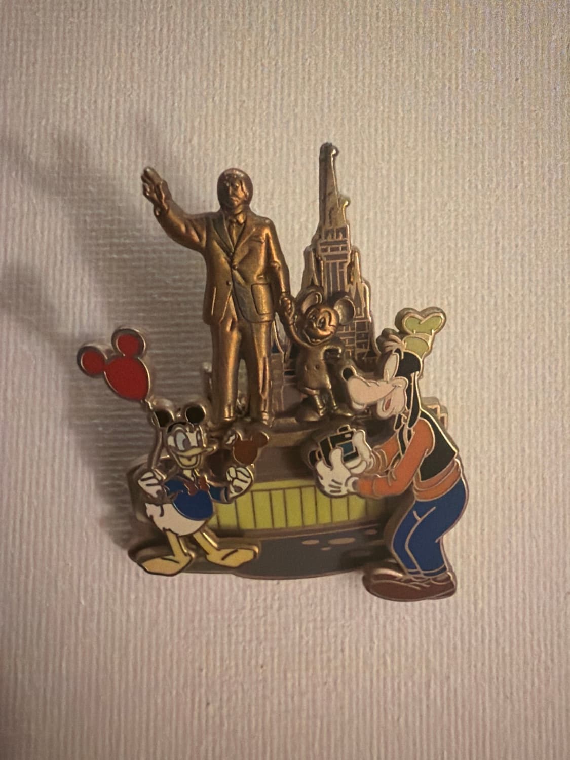 Donald and Goofy At The Partners Statue