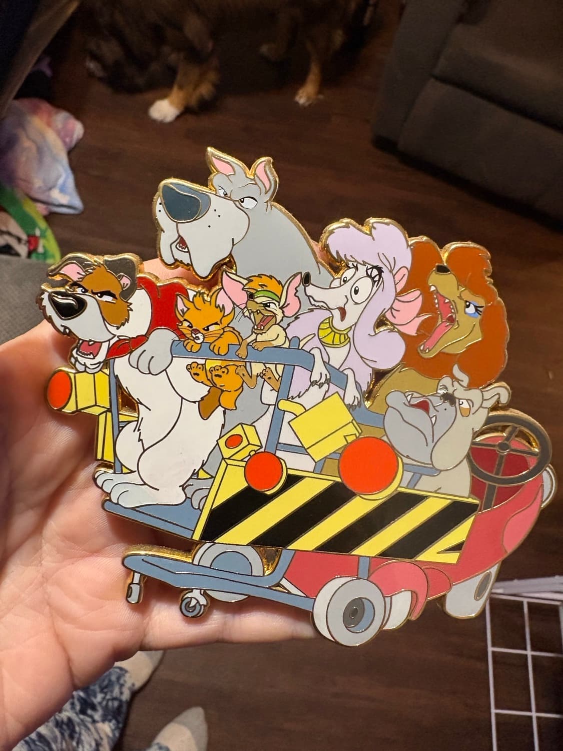 Oliver & Company Gang in Fagin's Cart fantasy pin