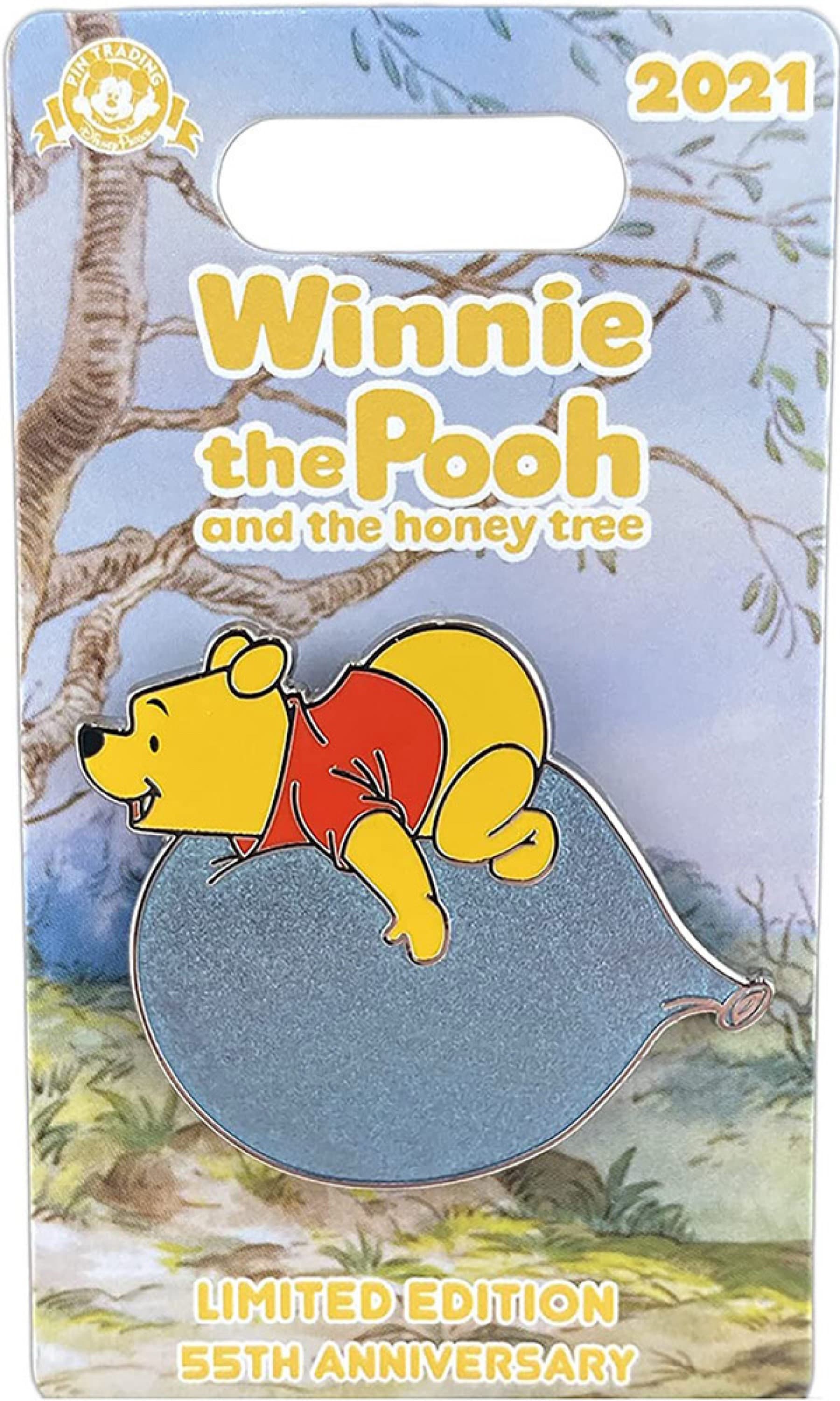 Winnie the Pooh on Blue Balloon
