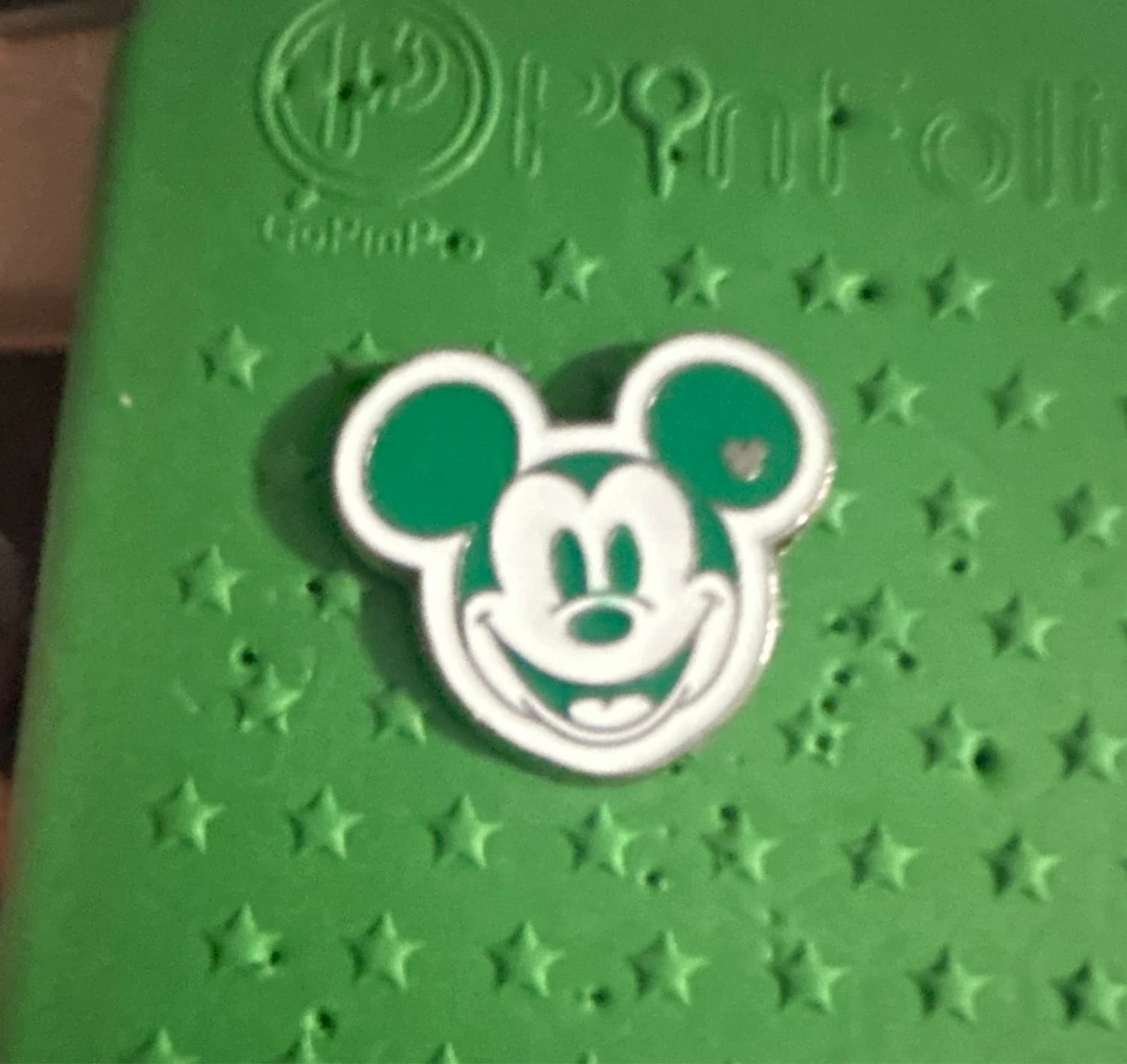 Mickey Mouse Green Smiling Face - Hidden Mickey Series III: Colorful Mickeys