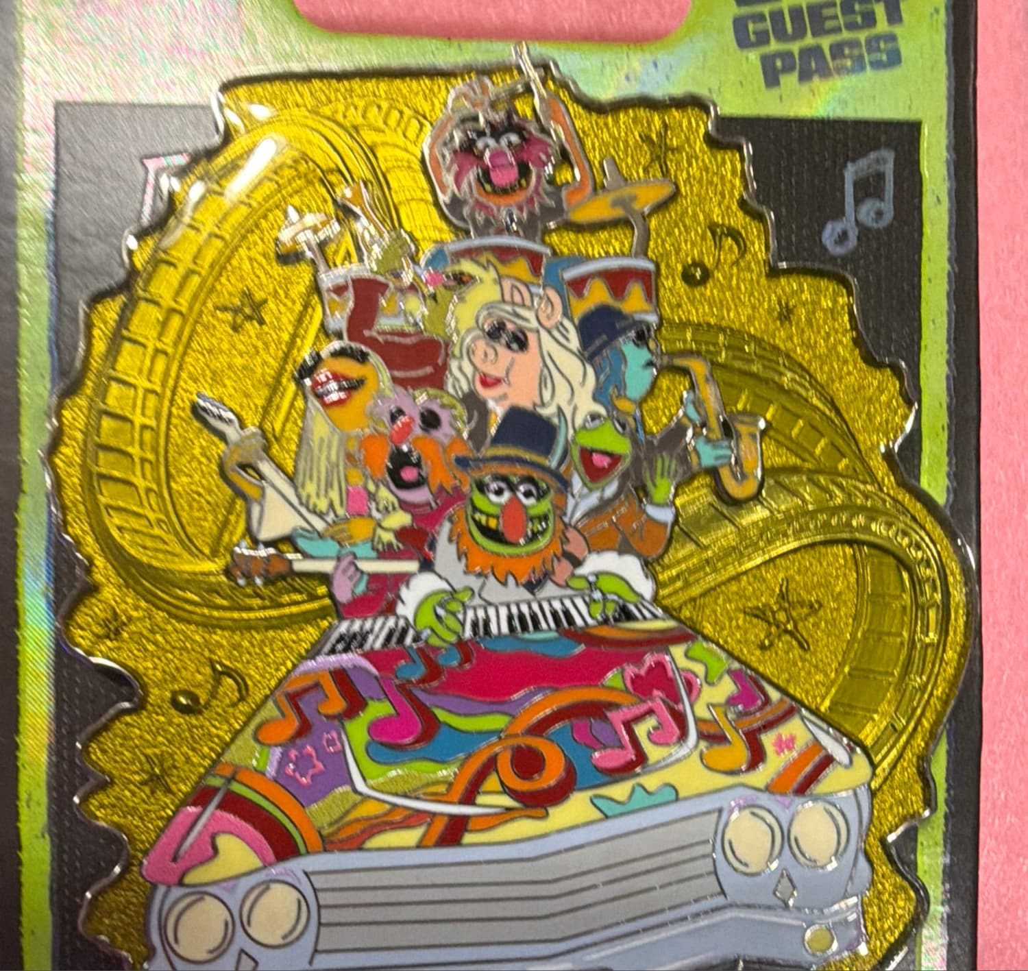 Disney Parks 2026 Muppets Rock 'n' Roller Coaster VIP Guest Pass Mini Jumbo Pin