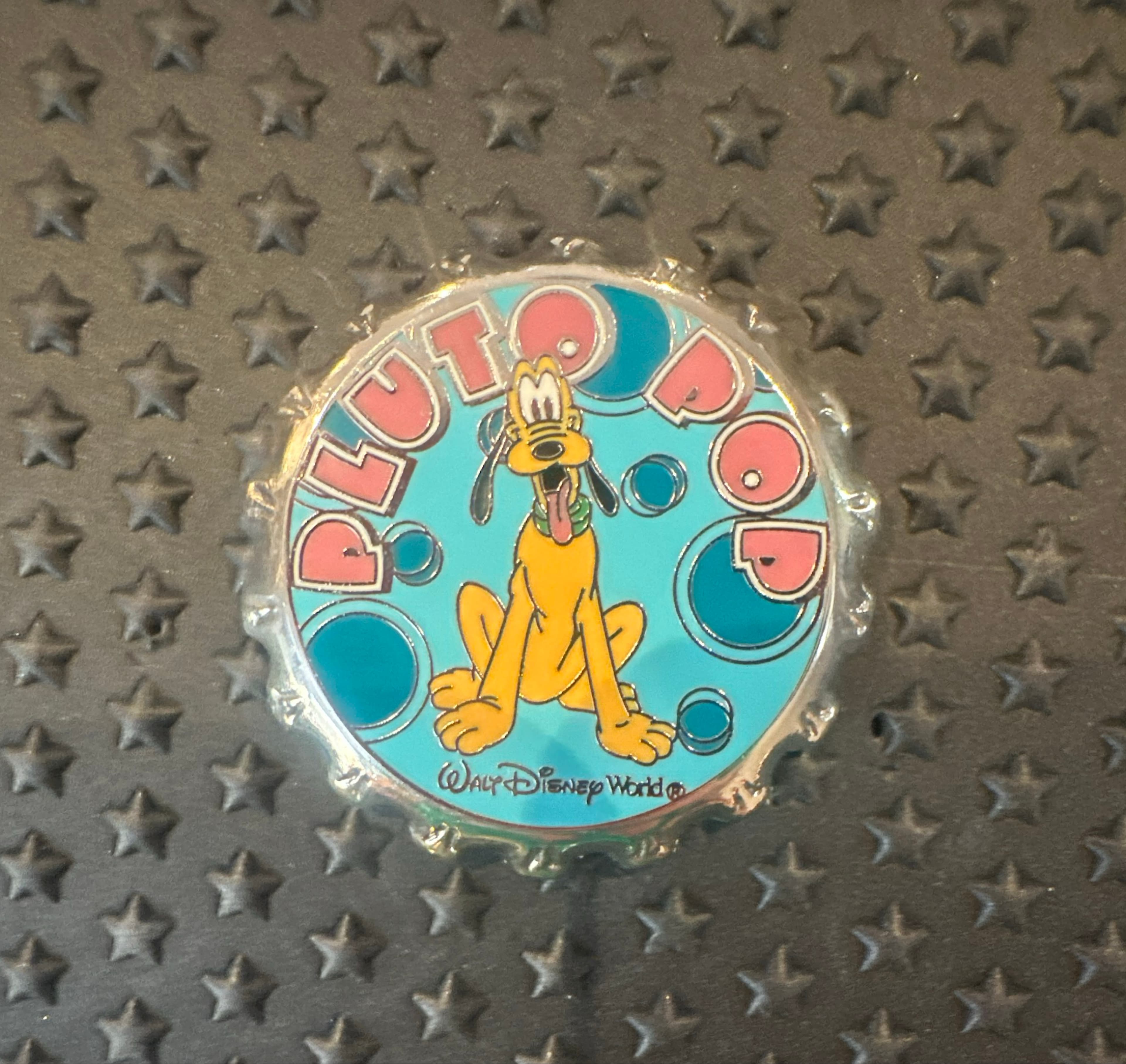 Pluto Pop Soda Bottle Cap Pin