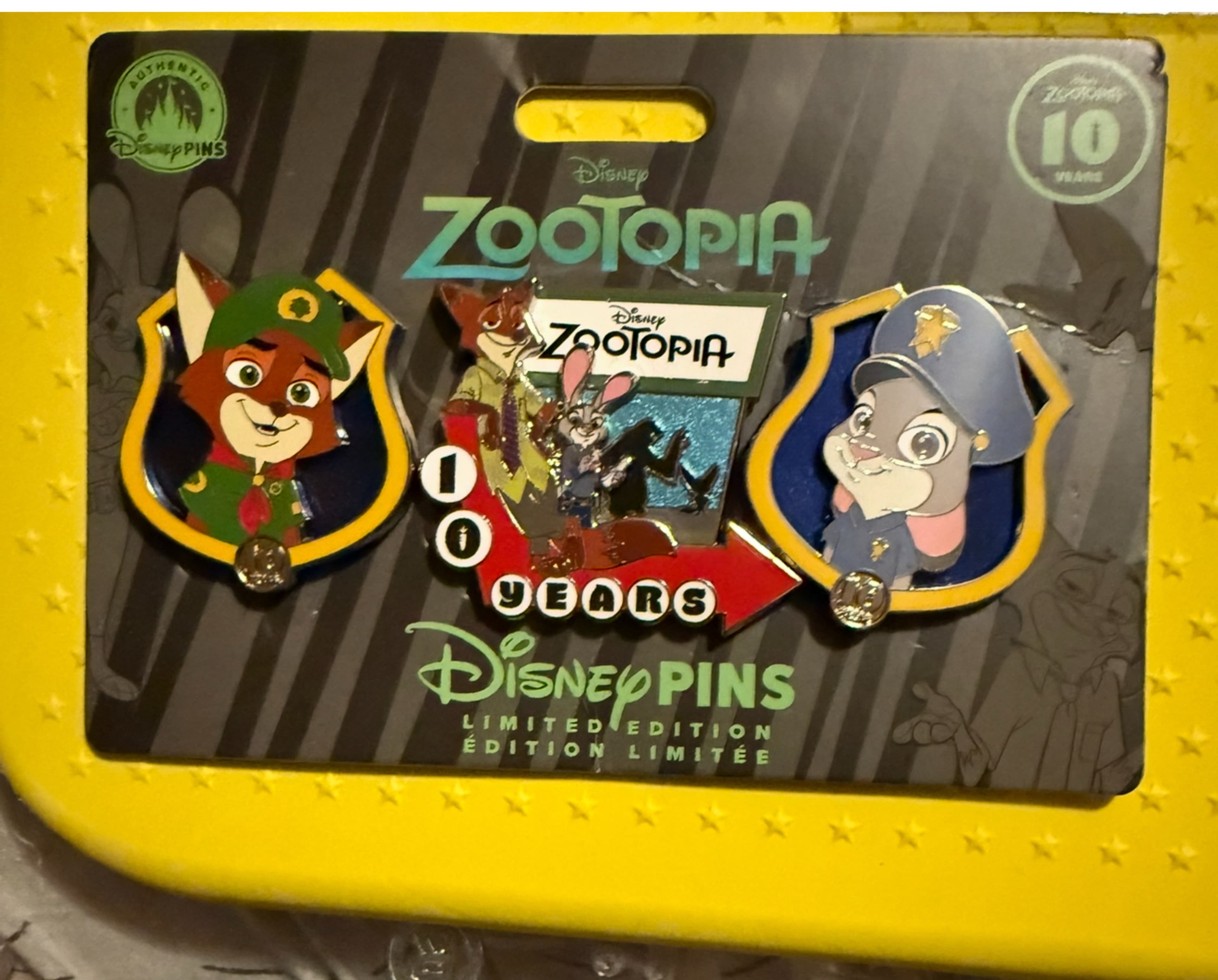 Zootopia 10th Anniversary Pin Set