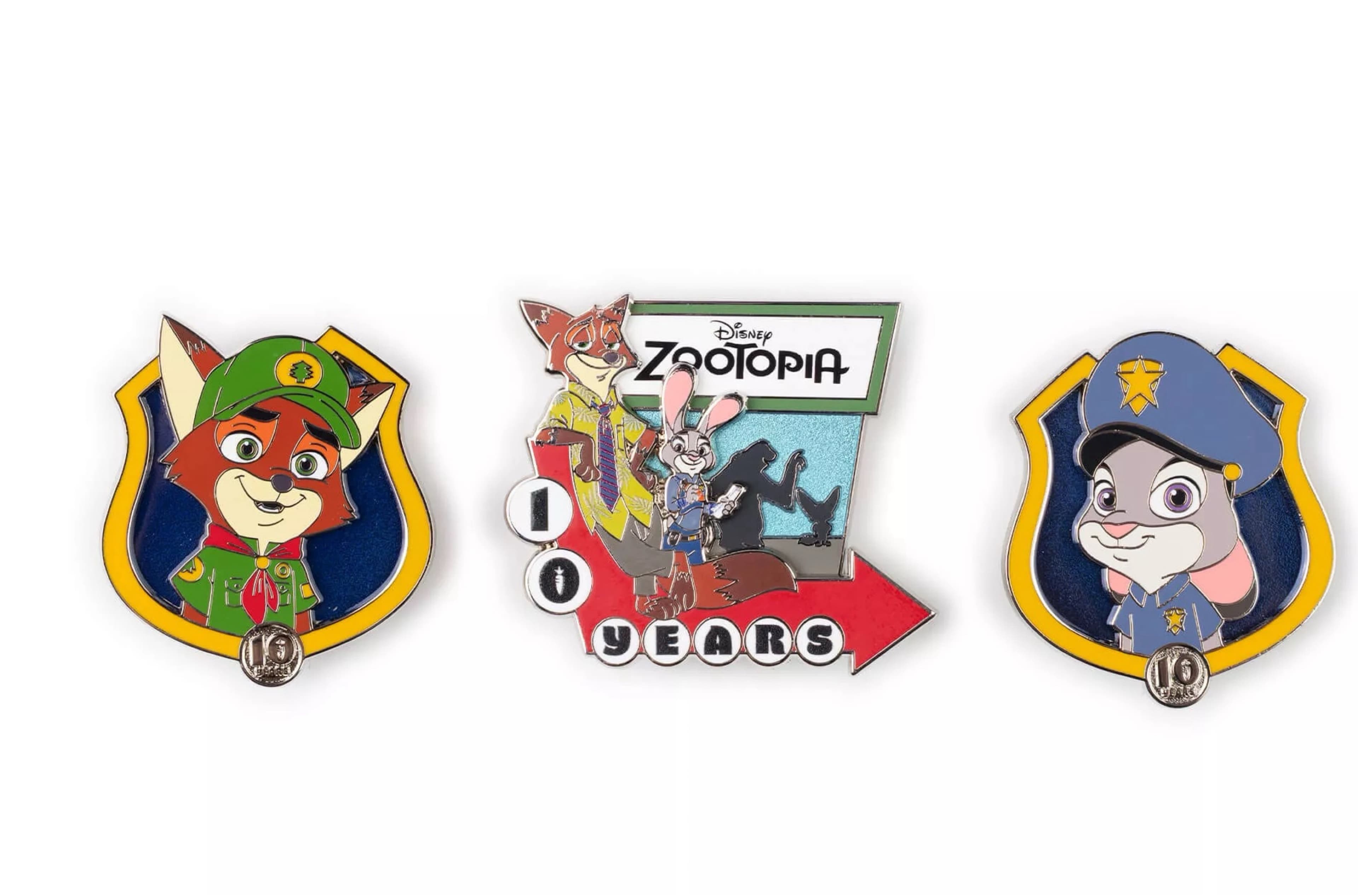 Zootopia 10th Anniversary Pin Set