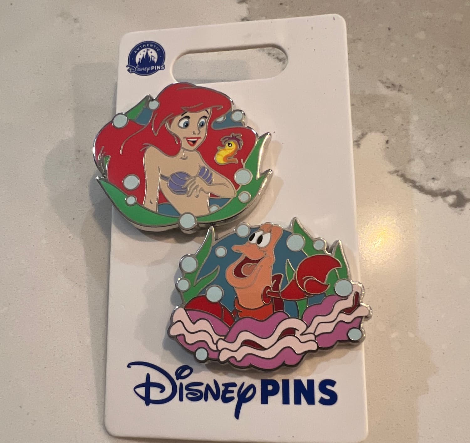 Ariel The Little Mermaid Sebastian 2 Pin Set
