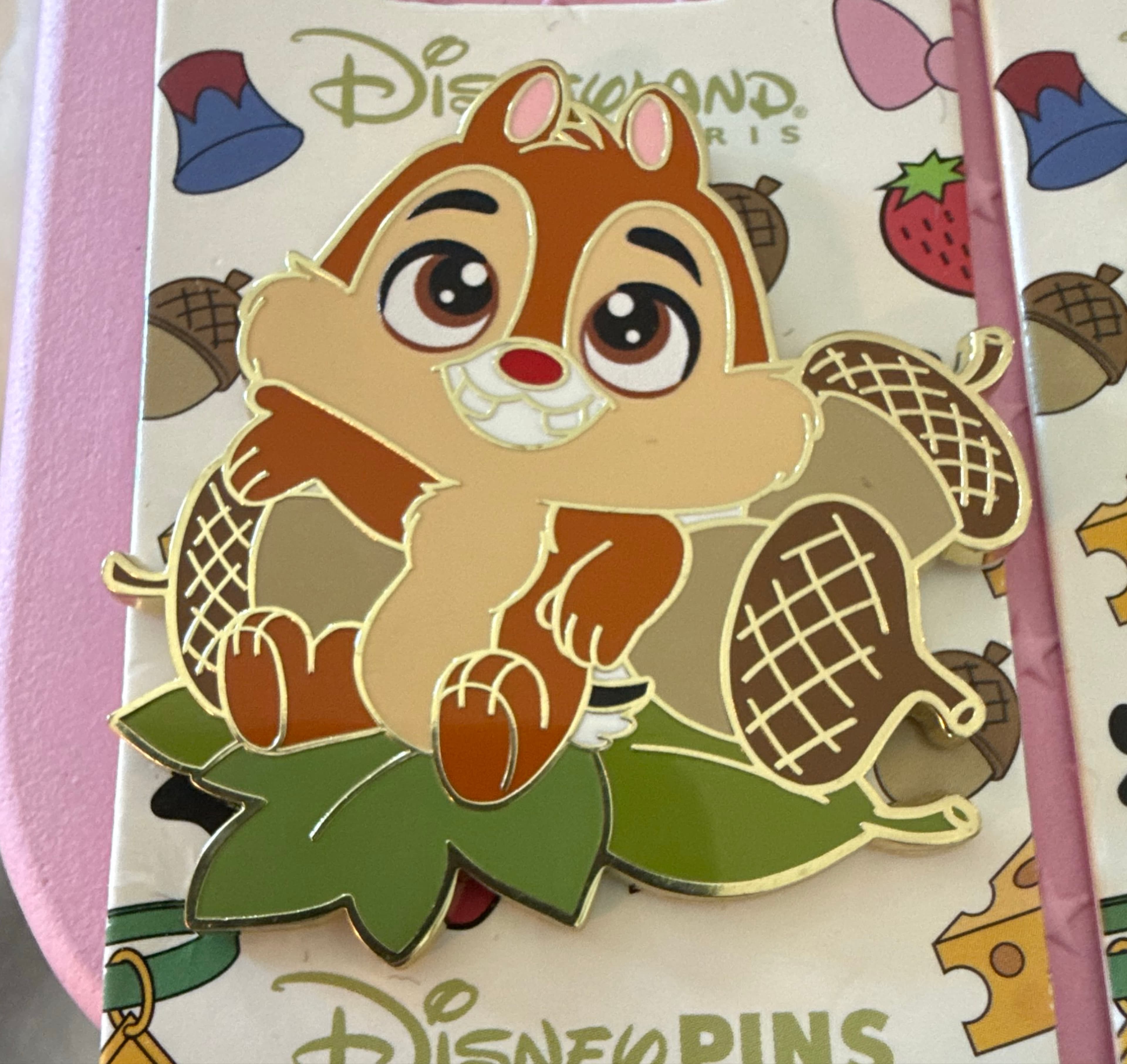 Dale Sitting with Acorns on a Leaf - Disneyland Paris