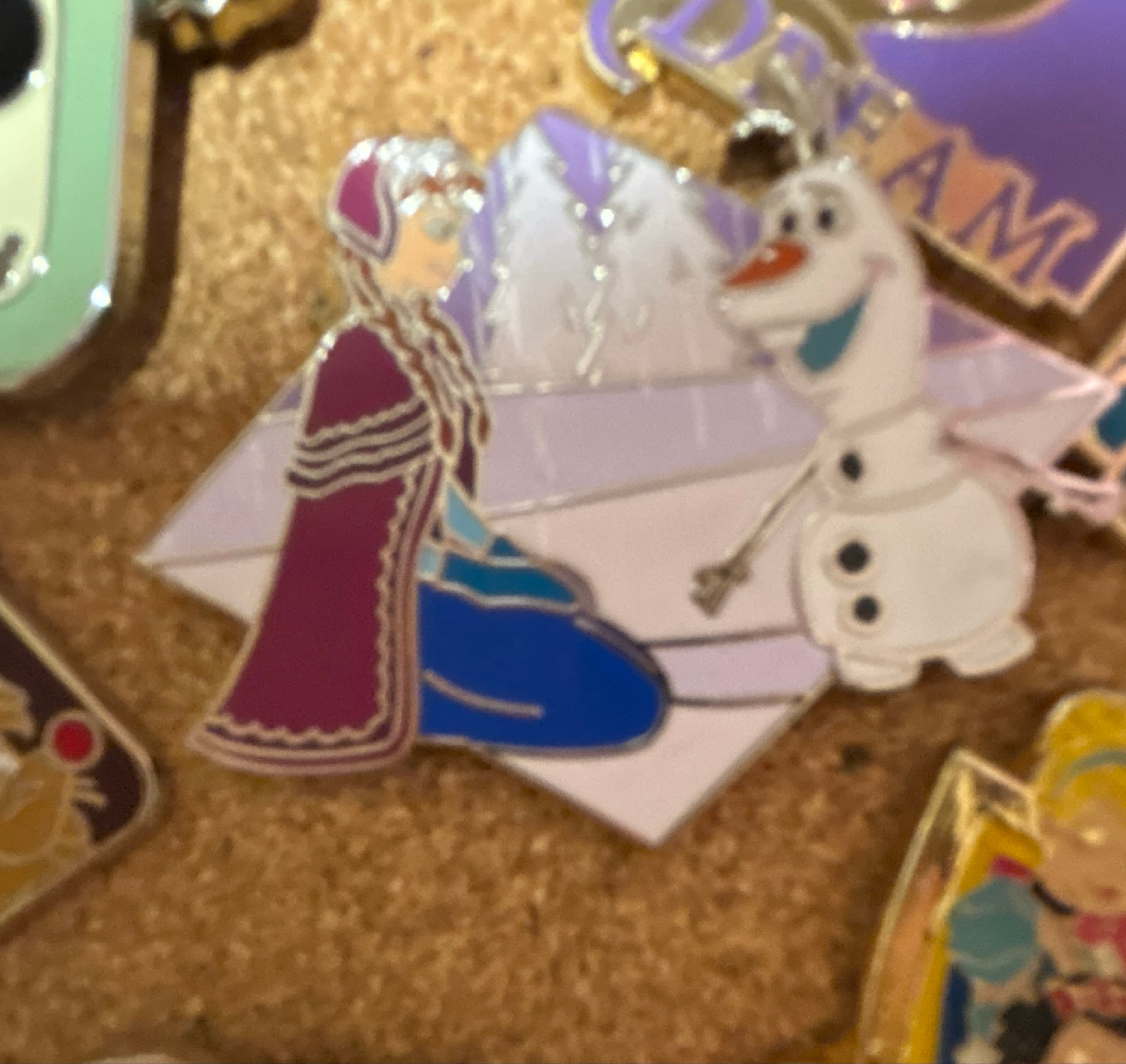 Frozen Anna and Olaf Diamond Pin