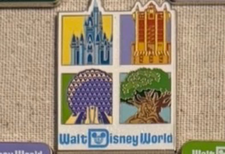Walt Disney World 4 Park Icons with Logo