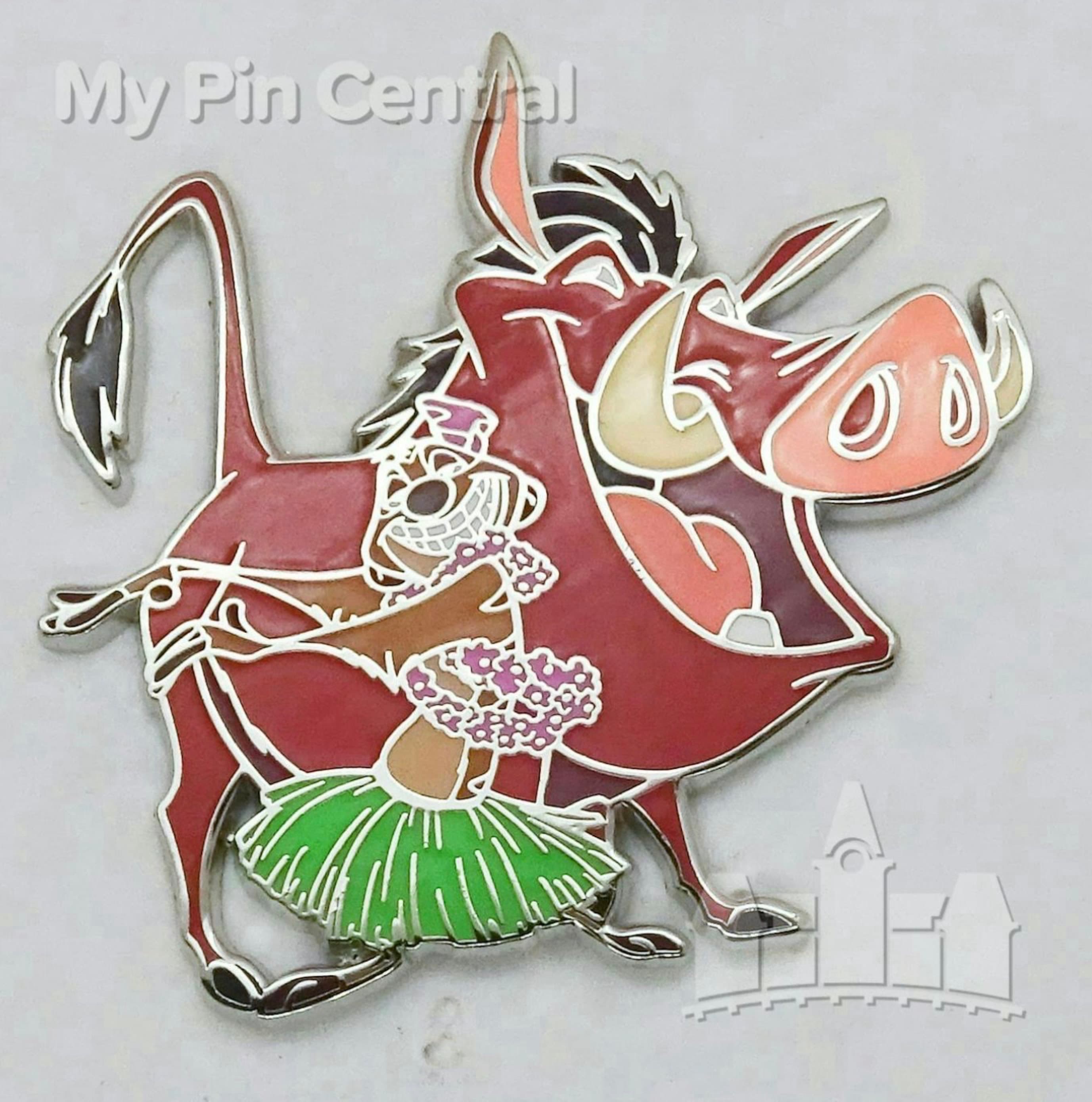 The Lion King - Timon in a Hula Skirt and Lei & Pumbaa