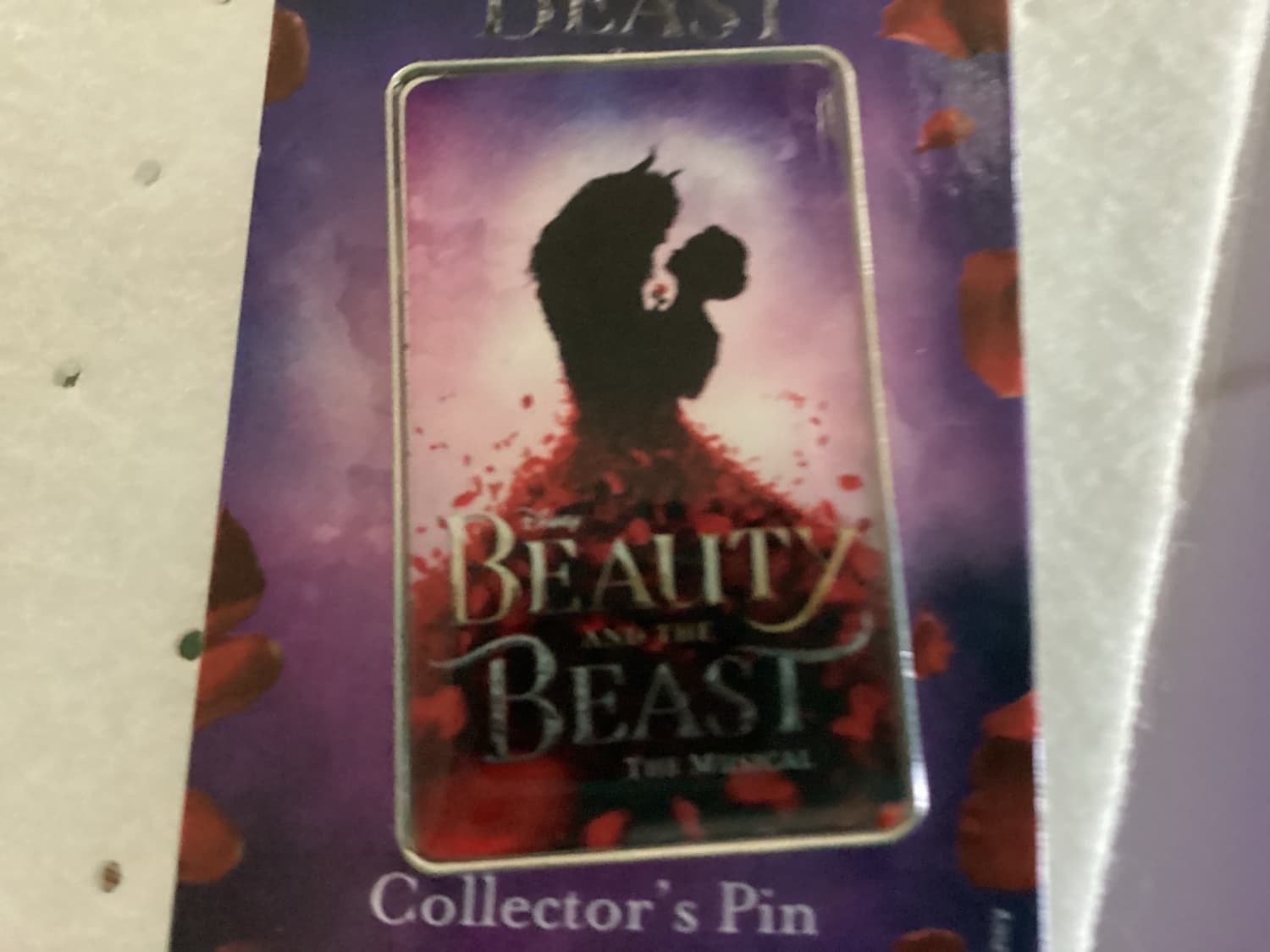 Belle and Rose in Ornate Frame Beauty and the Beast Pin