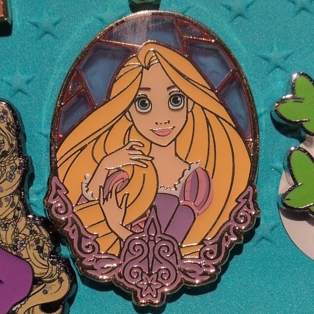 Rapunzel Stained Portrait Enamel Pin