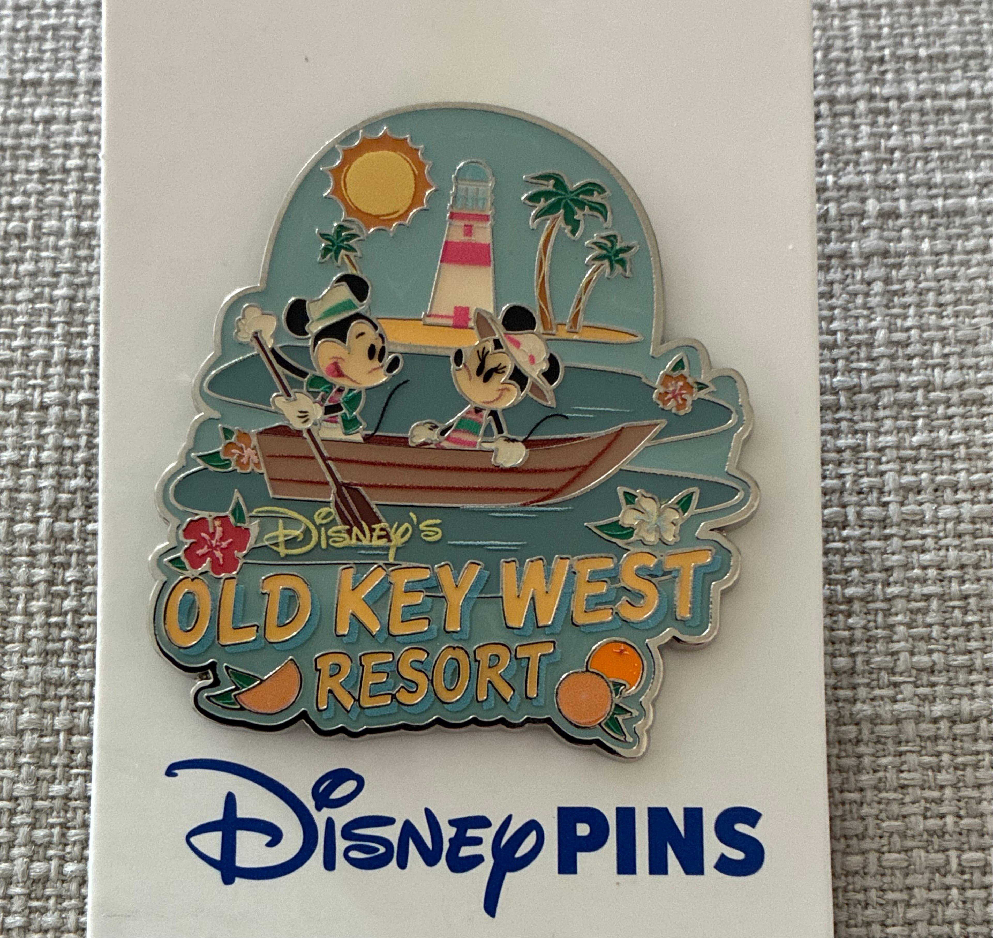 Mickey and Minnie on Boat by Lighthouse - Disney's Old Key West Resort