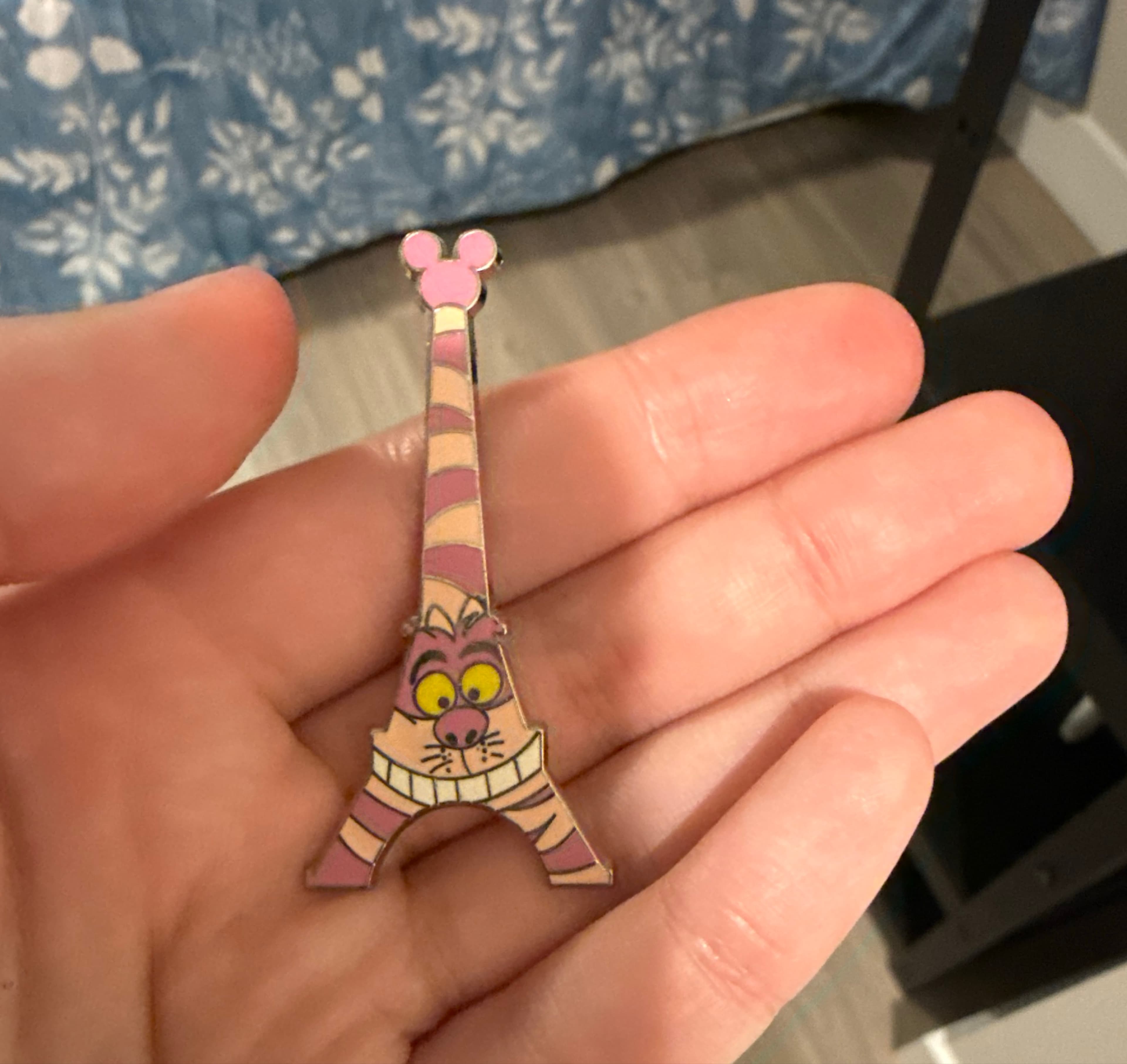 Cheshire Cat Eiffel Tower Pin - Alice in Wonderland