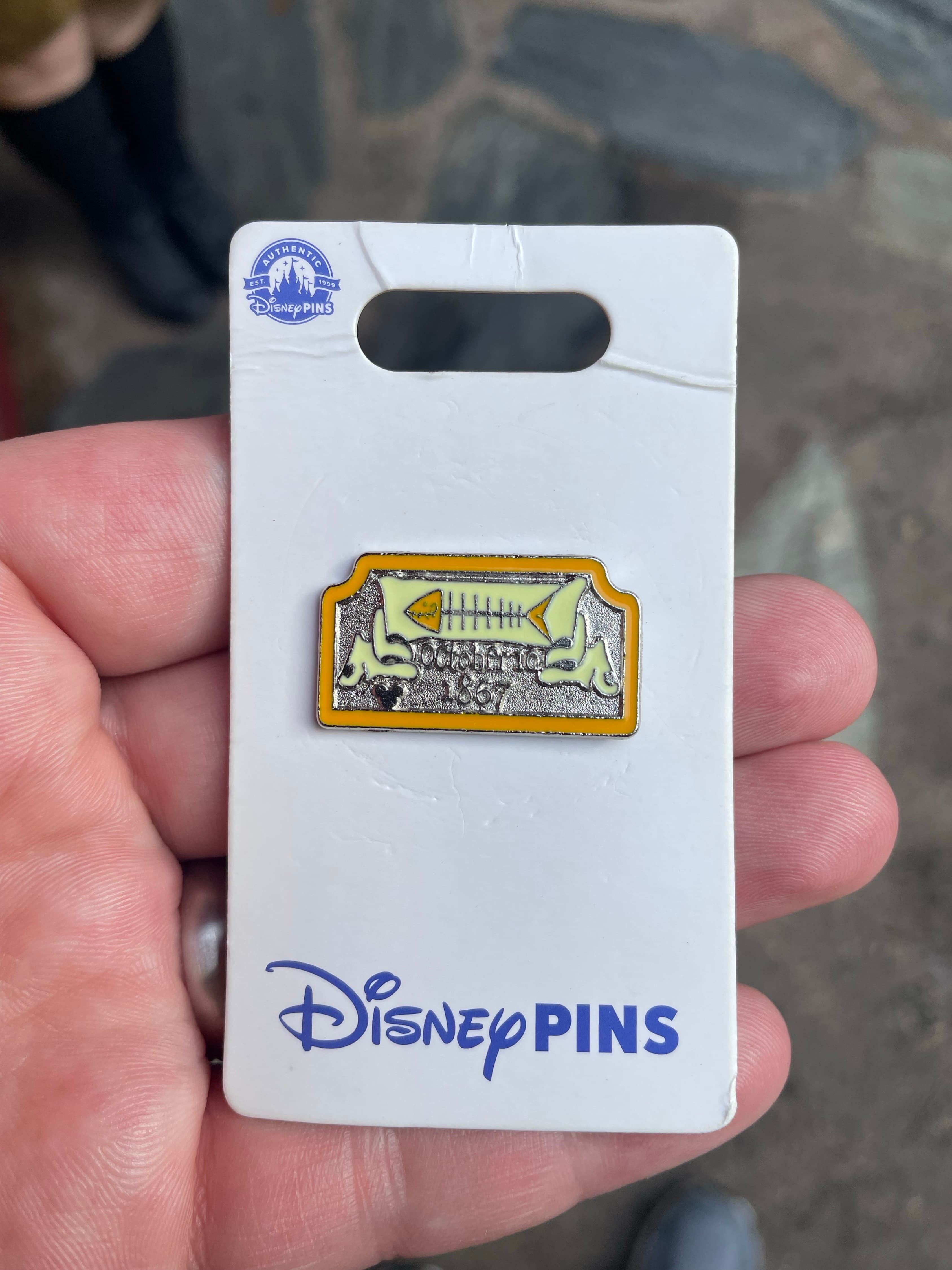 Haunted Mansion Animal Tombstone - Fish Skeleton - Hidden Mickey 2009