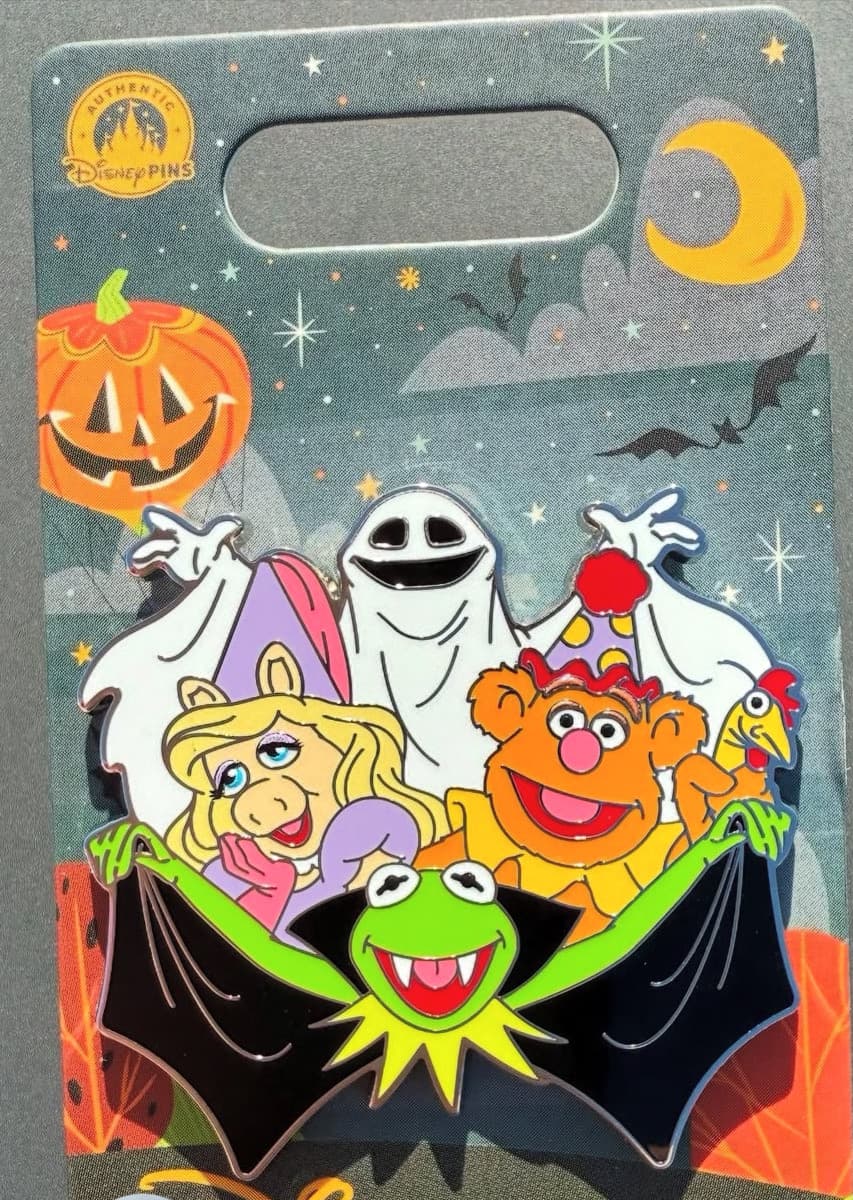 Kermit, Miss Piggy, and Fozzie Bear Halloween Pin