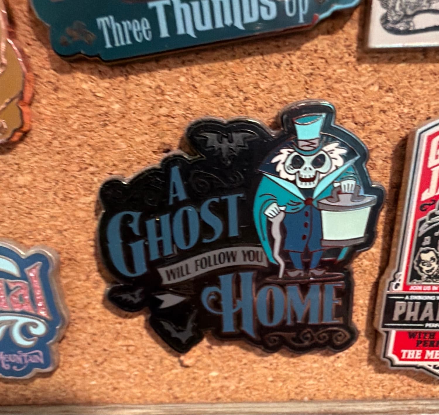 Haunted Mansion Hatbox Ghost - A Ghost Will Follow You Home Pin