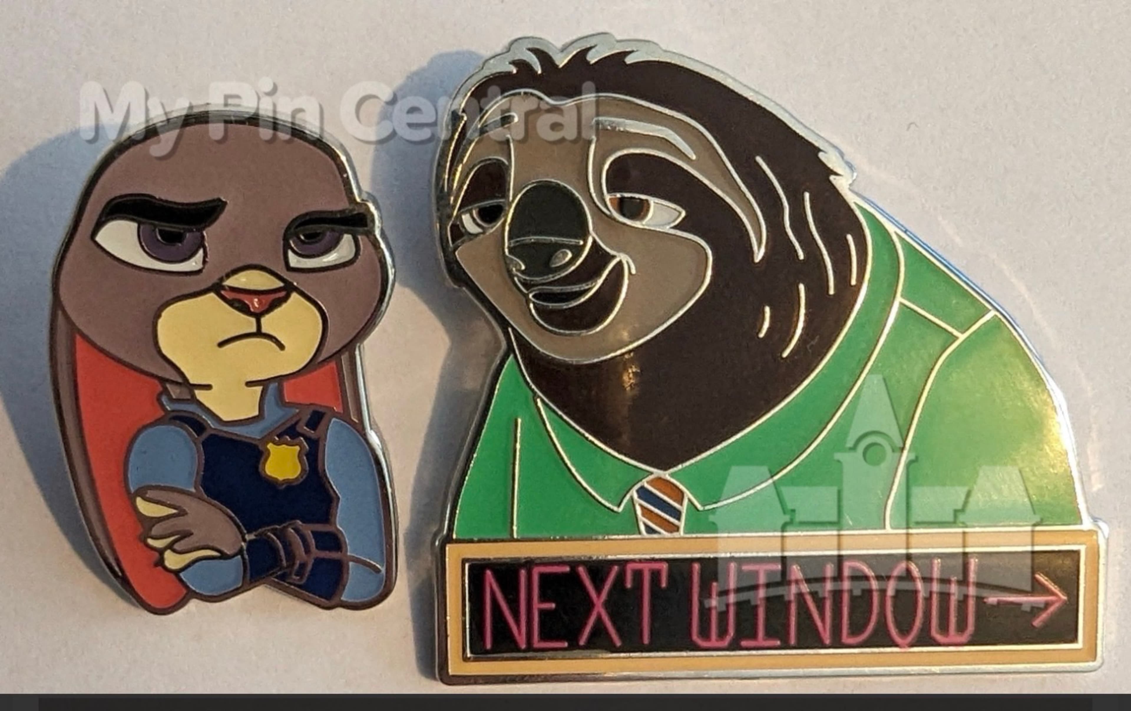 Judy Hopps and Flash Slothmore Pin Set - Zootopia
