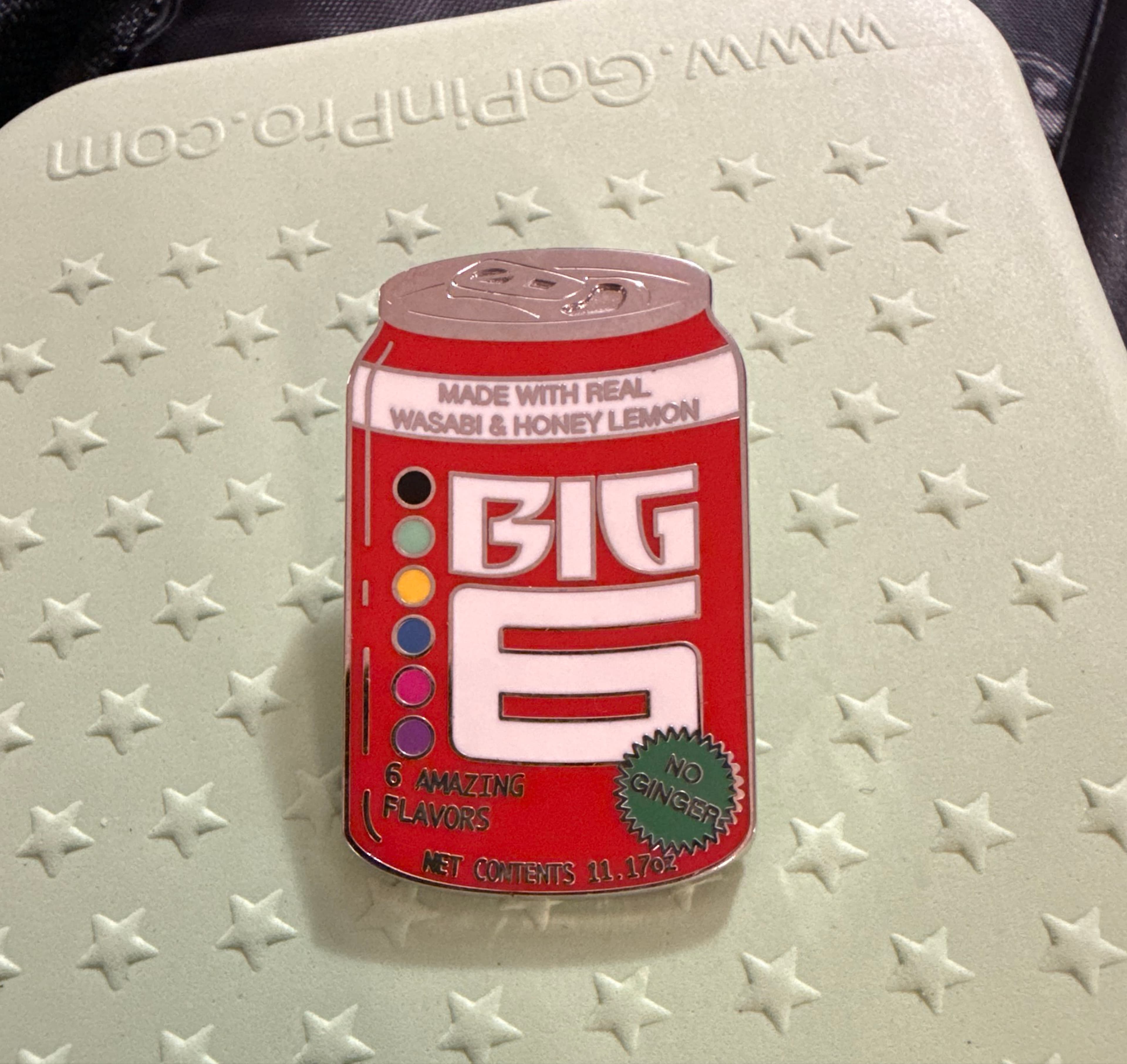 Big Hero 6 Wasabi & Honey Lemon No Ginger Soda Can Pin front
