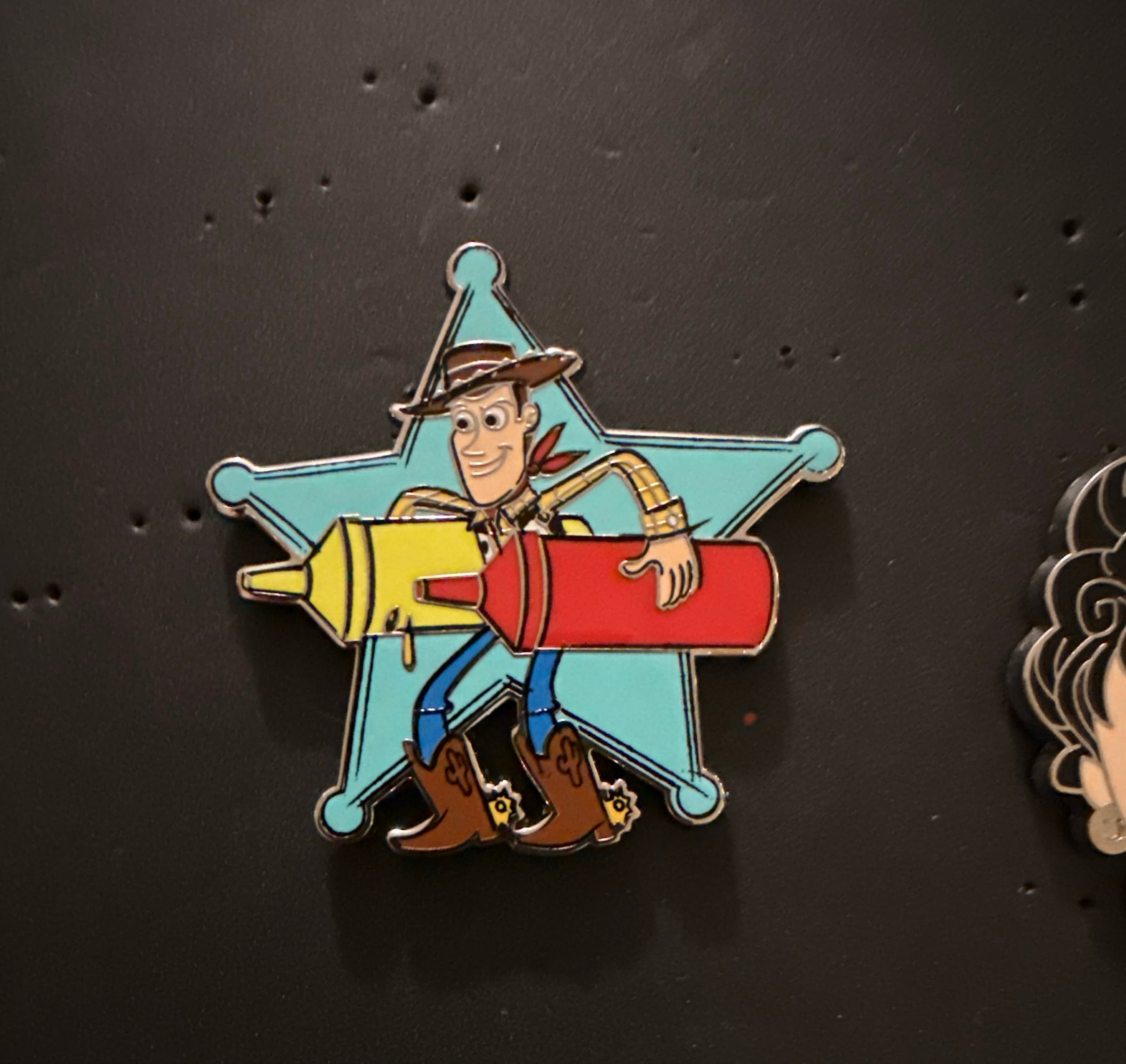 Woody with Ketchup and Mustard