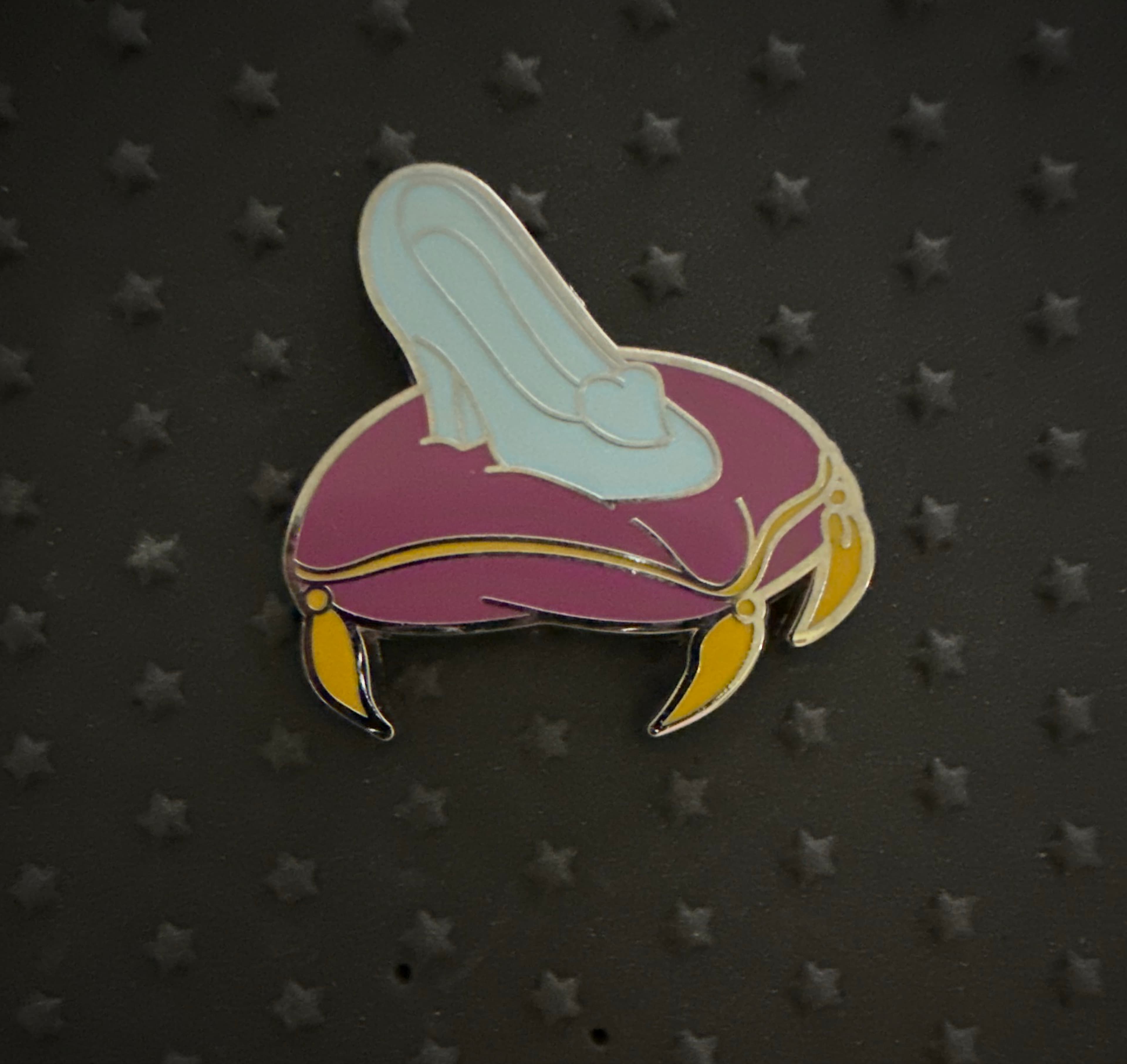 Cinderella Icon Glass Slipper Shoe Princess Purple Pillow