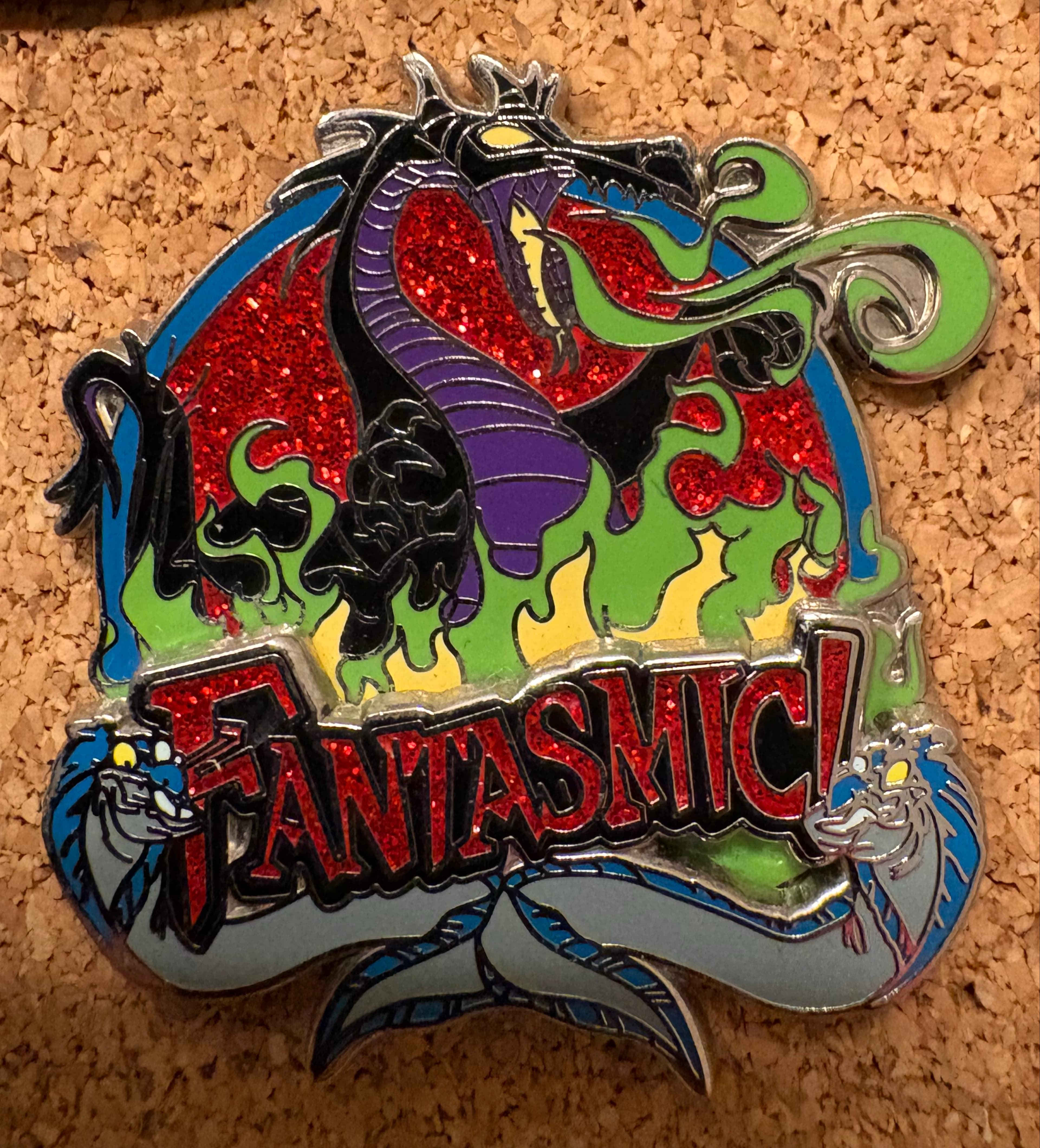 Fantasmic! Maleficent Dragon With Flotsam & Jetsam Pin