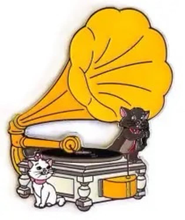 Berlioz and Marie with an Old Record Player - The Aristocats