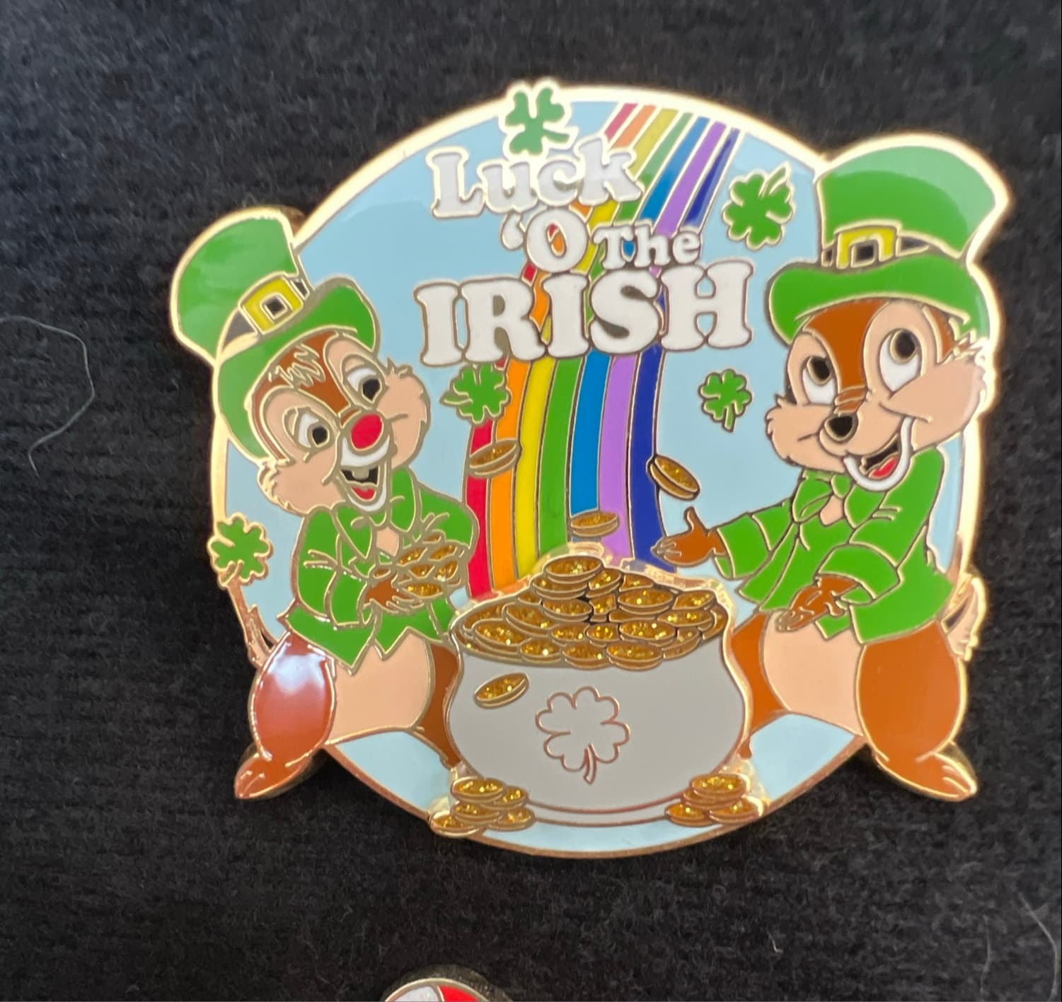 Chip and Dale Luck 'O The Irish St. Patrick's Day Pin