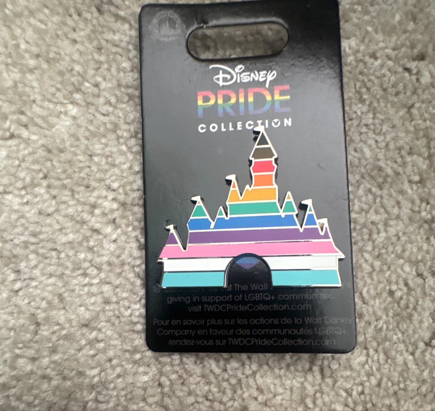 Cinderella Castle Rainbow Pride Pin