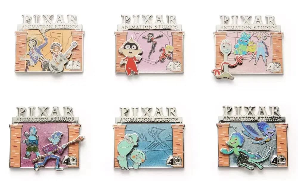 Pixar Animation Studios 40 Years Pin Box Set 4