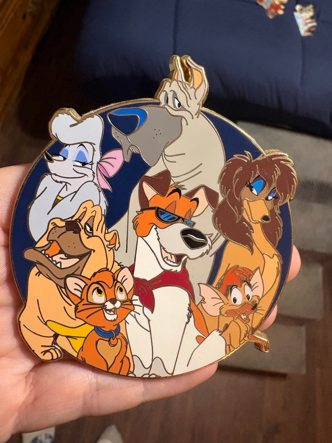 Oliver & Company Full Cast Group fantasy Pin