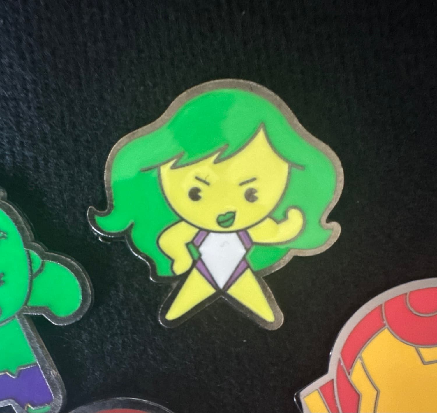 She-Hulk Kawaii Chibi Art Pin