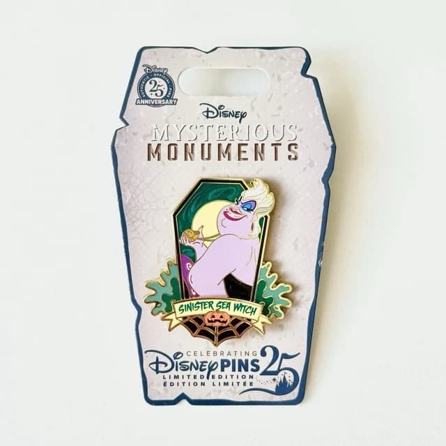 Disney The Little Mermaid Ursula Sinister Sea Witch Mysterious Monuments LE Pin front