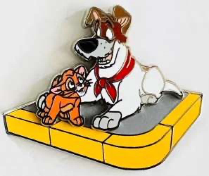 Oliver and Dodger on Sidewalk - Oliver & Company