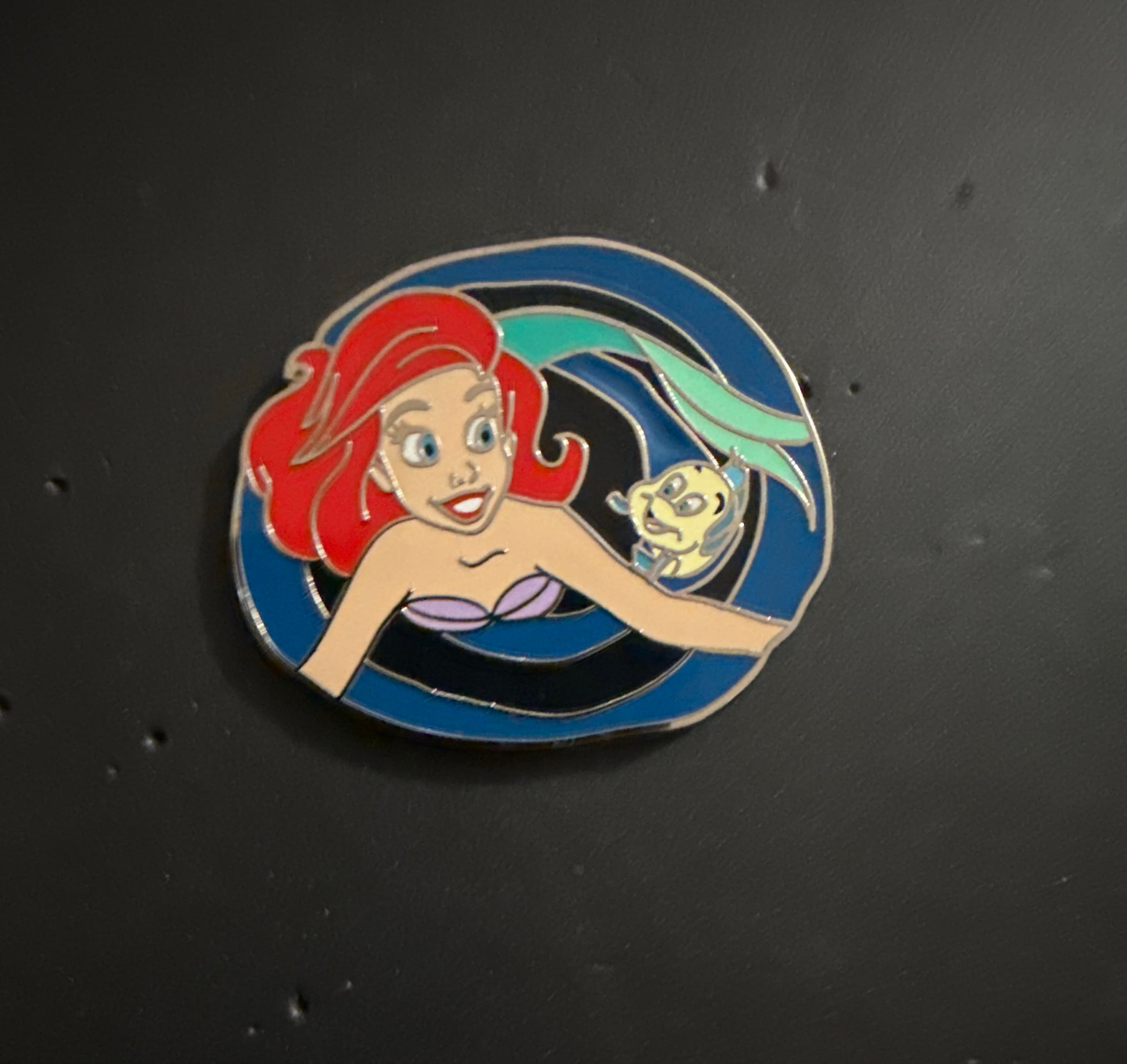 Ariel and Flounder - Ariel's Undersea Adventure Attraction Mystery Pin