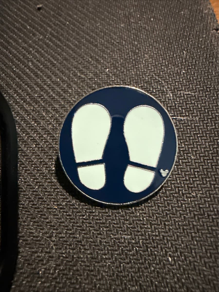 Mickey's Feet Blue Footprints Hidden Mickey Pin