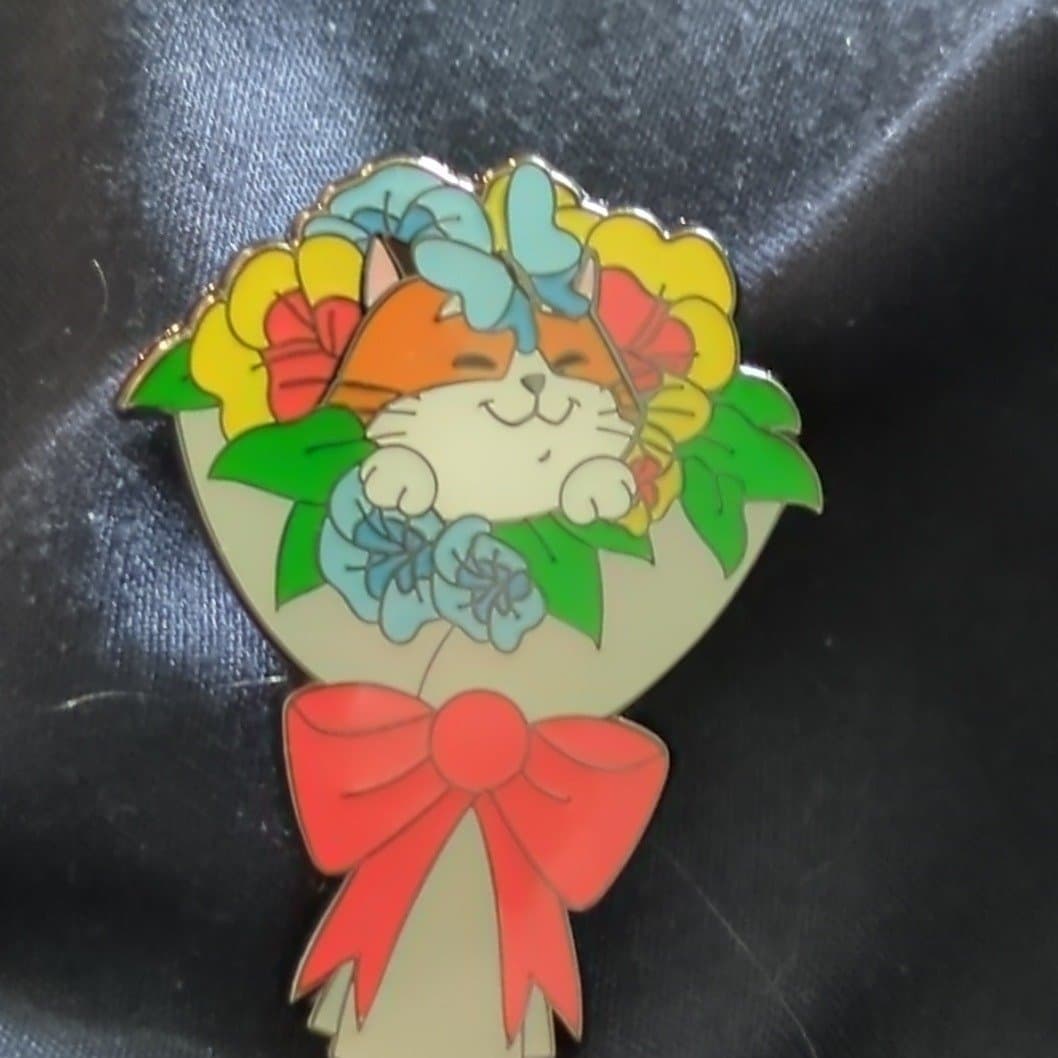 mochi cat flower bouquet mystery set front